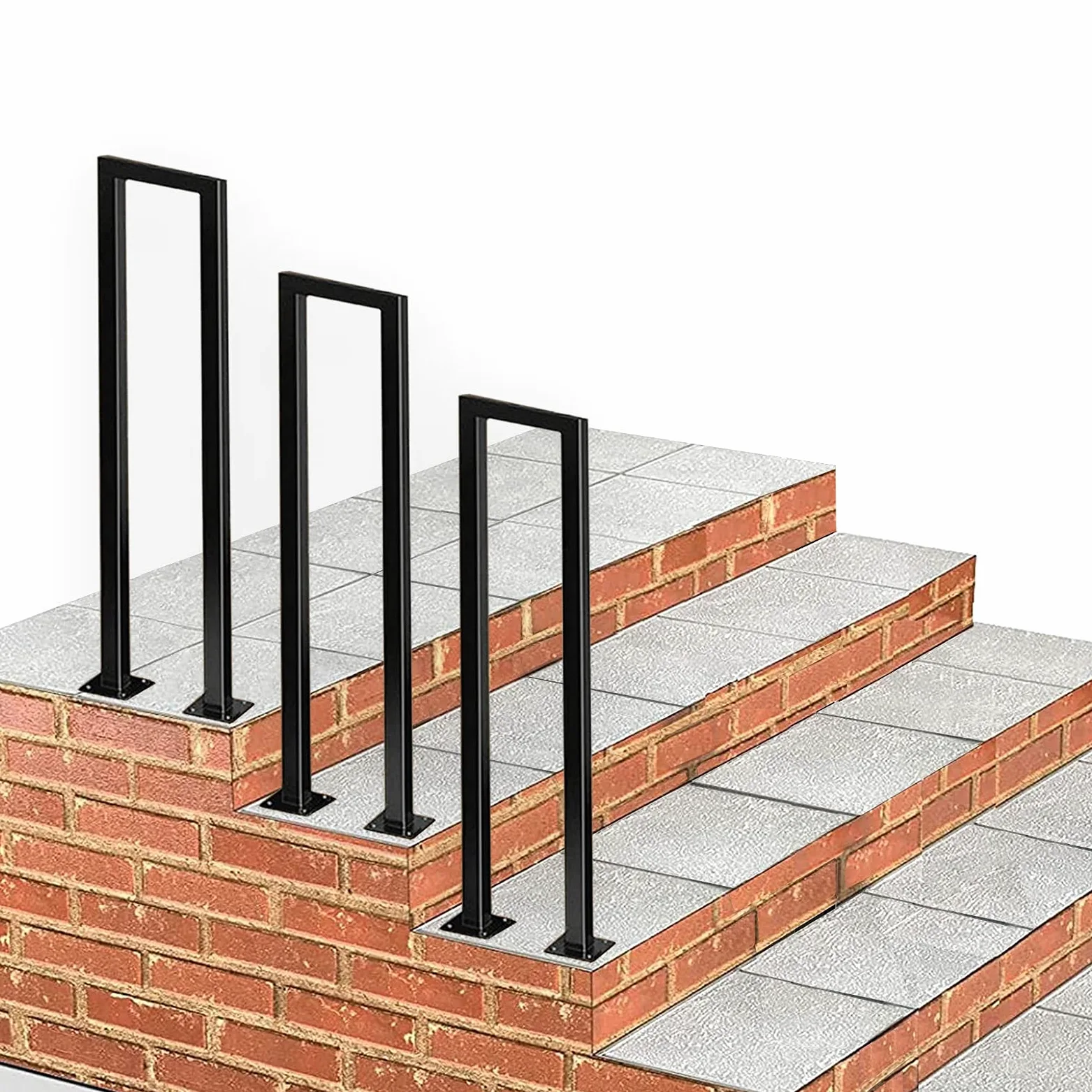 Zewnętrzna poręcz schodowa ogrodowa na schody zewnętrzne i wewnętrzne tarasy przejściowa il do schodów betonowych i drewnianych słupków balustradowych