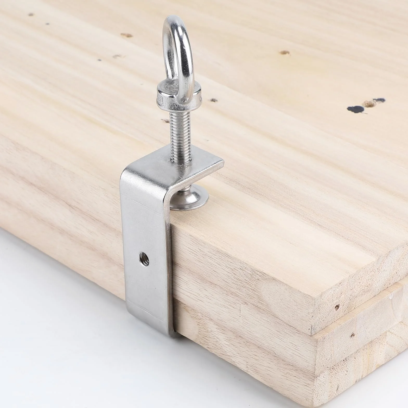 EXLECO 2 x 75 mm C zacisk ze stali nierdzewnej C zacisk śrubowy regulowany otwory szczękowe klamra mocująca do prac z drewna