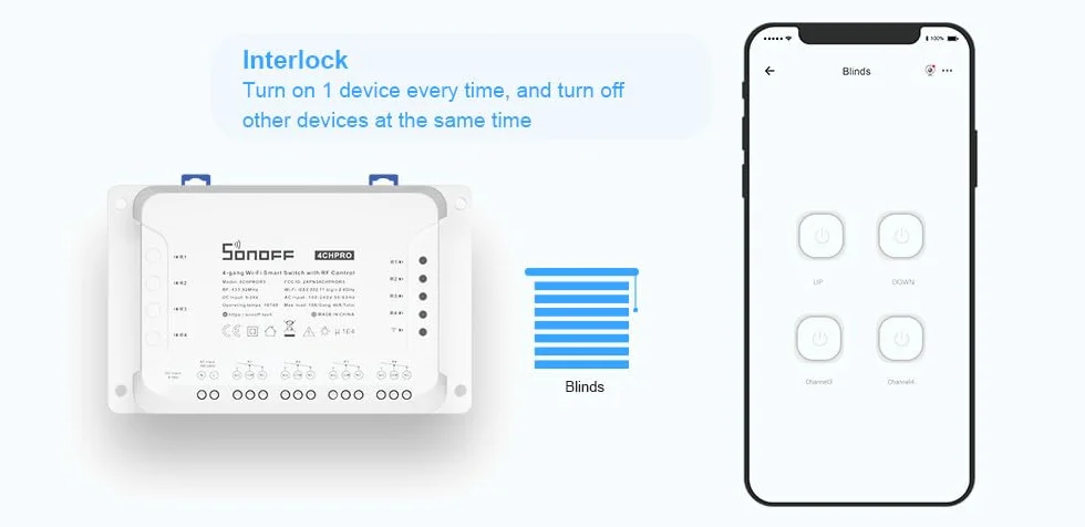 Sonoff 4CH R3 Smart Switch WiFi Bezprzewodowy przełącznik, zdalne sterowanie (kompatybilny z Google Alexa) + zestaw precyzyjnych wkrętaków 9 w 1