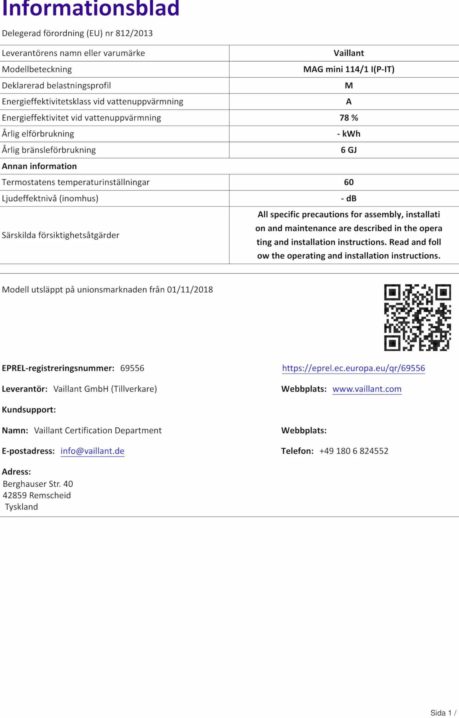 Vaillant Atmomag Mini Podgrzewacz Przepływowy, Srebrny/Biały, 11L
