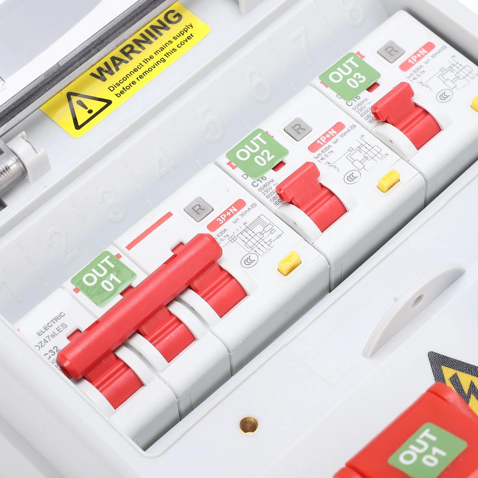 Przemysłowa Puszka Gniazdowa, Odporna na Warunki Atmosferyczne Skrzynka Wyjściowa Wyłącznika Elektrycznego ABS z Uchwytem do Użytku w Magazynie na Placu Budowy i w Fabryce