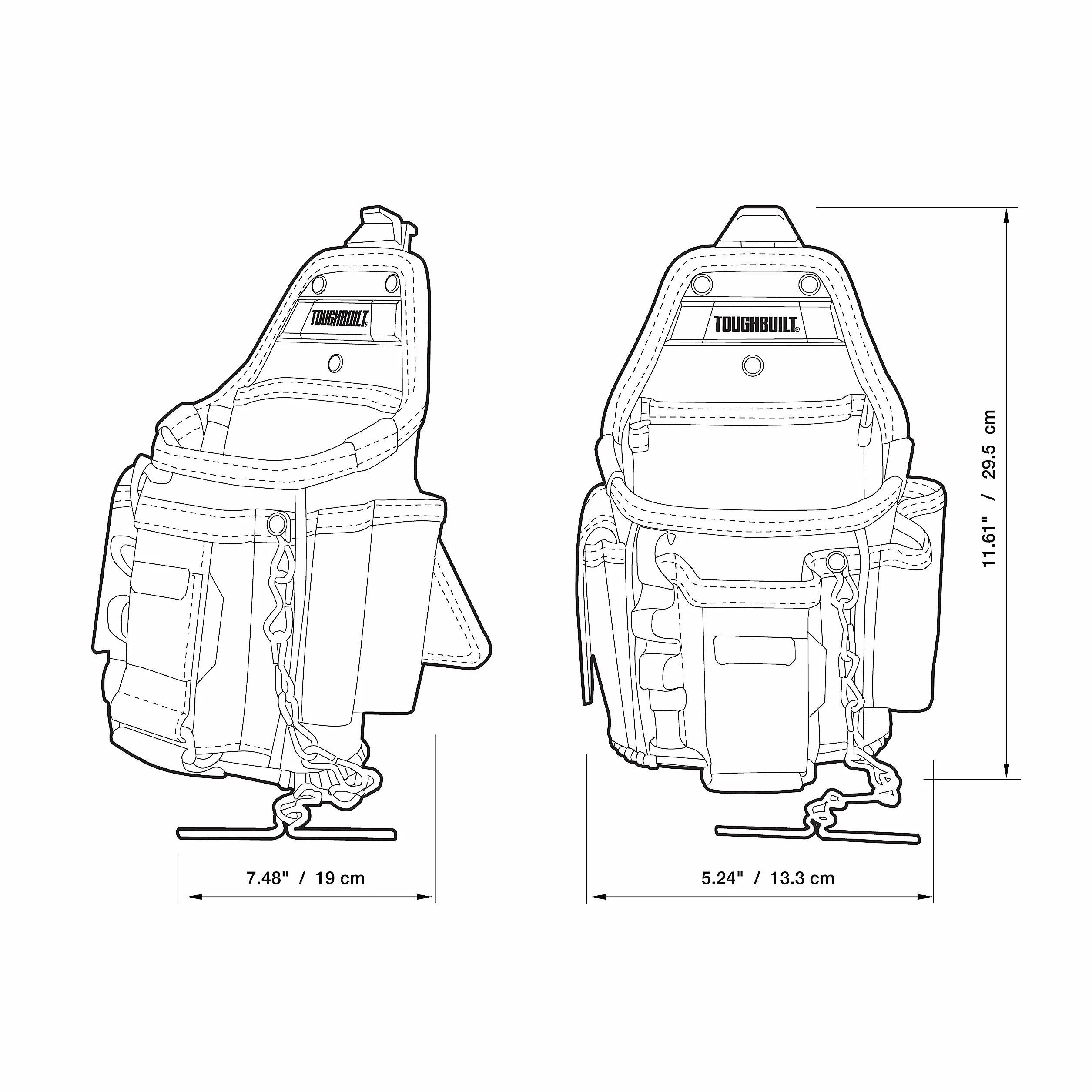 TOUGHBUILT TOU-CT-34 torba dla małych elektryków, czarna