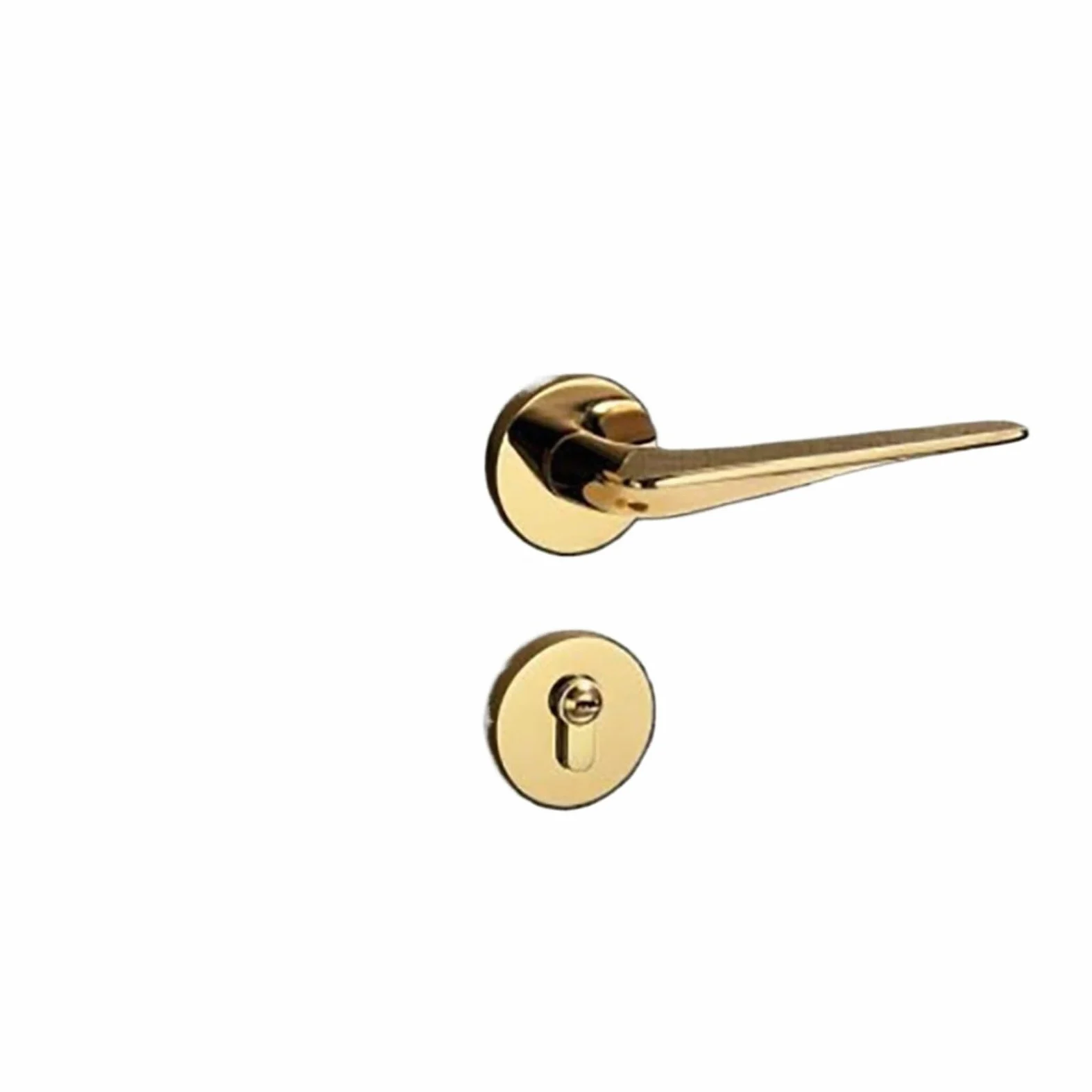 Czarny Prosty Magnetyczny Cichy Zamek Drzwi Sypialnia Uchwyt | Sypialnia Prosty Magnetyczny Cichy Czarny Uchwyt(PVD gold)