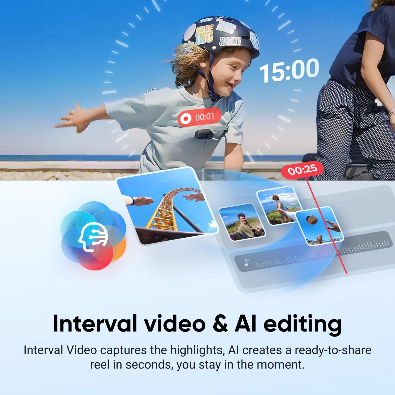 Insta360 GO 3S 128GB kamera 4K wodoodporna 10m stabilizacja AI czarna