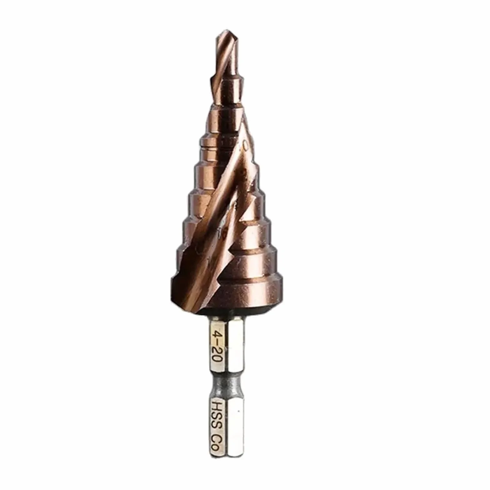 Wiertła do metalu, wiertło spiralne z rowkiem, wiertło stopniowe M35 5% kobaltu do metalu z trzpieniem sześciokątnym (1 szt.)(20mm 1pcs)