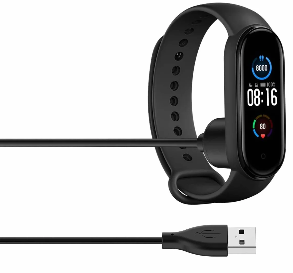 PHONILLICO Ładowarka do Xiaomi Mi Band 5/6/7 z kablem USB