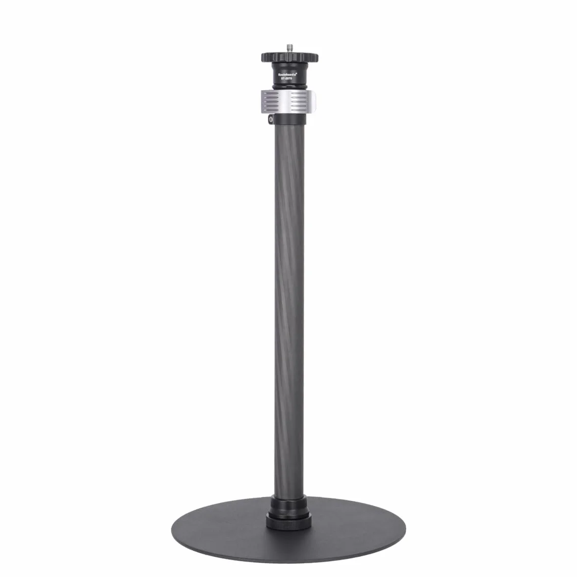 Koolehaoda Stojak monopod na biurko z włókna węglowego, regulowany stojak na kamerę z ciężką podstawą