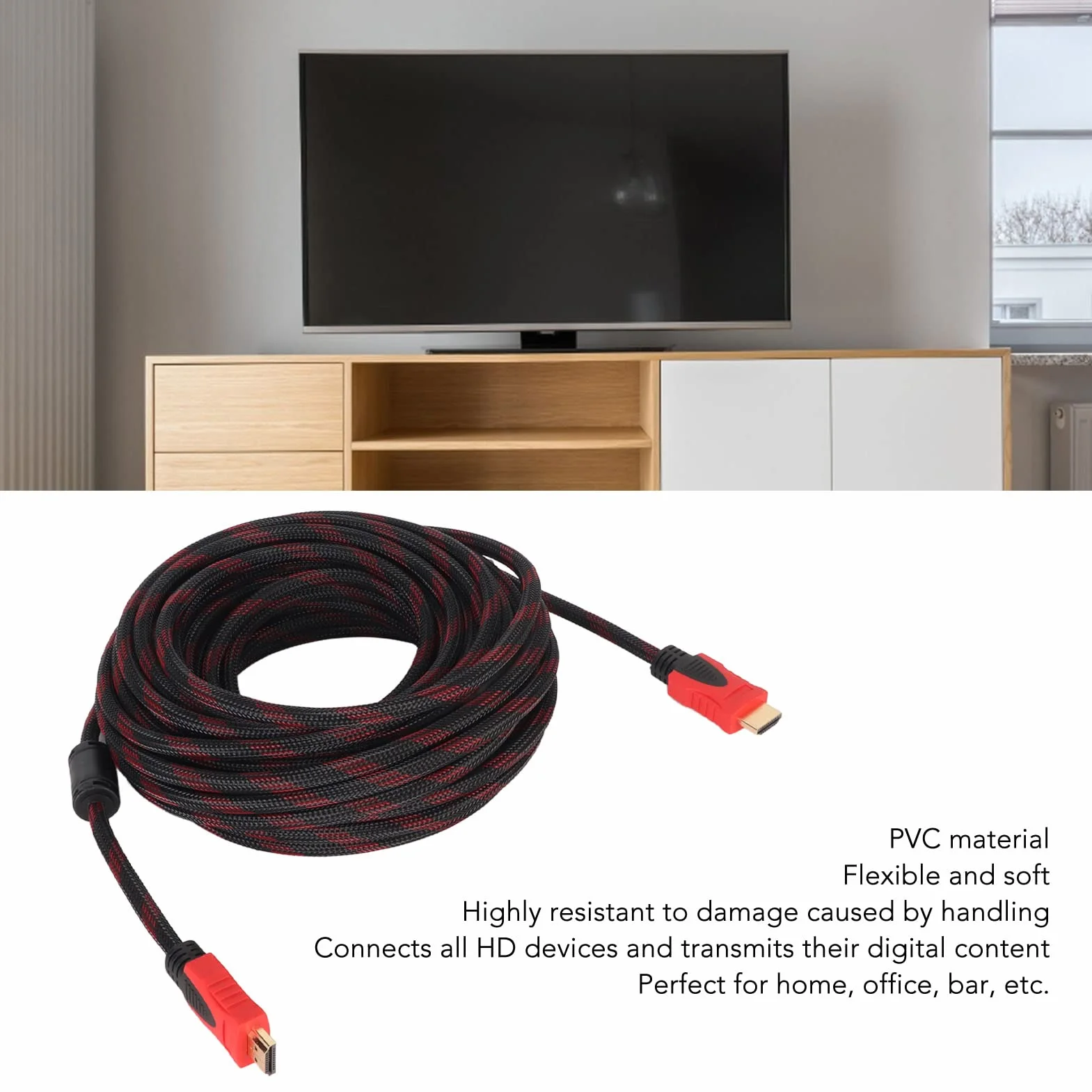 Kabel HD 49 Stóp Full HD 1080p Pozłacane Złącze PVC