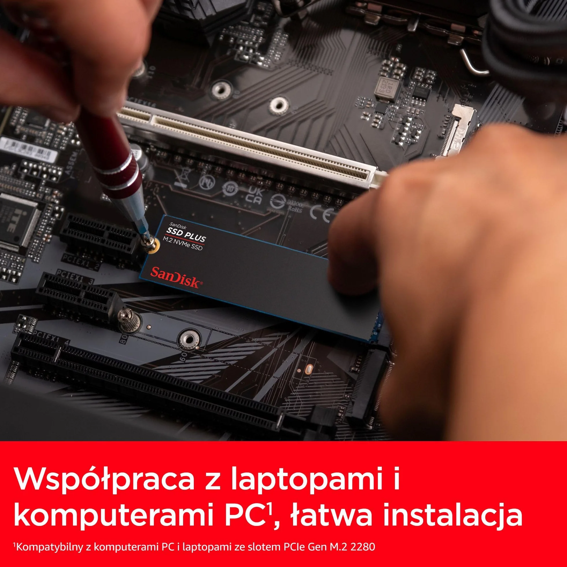 SanDisk SSD Plus 500 GB M.2 NVMe SSD PCIe Gen 3 2280
