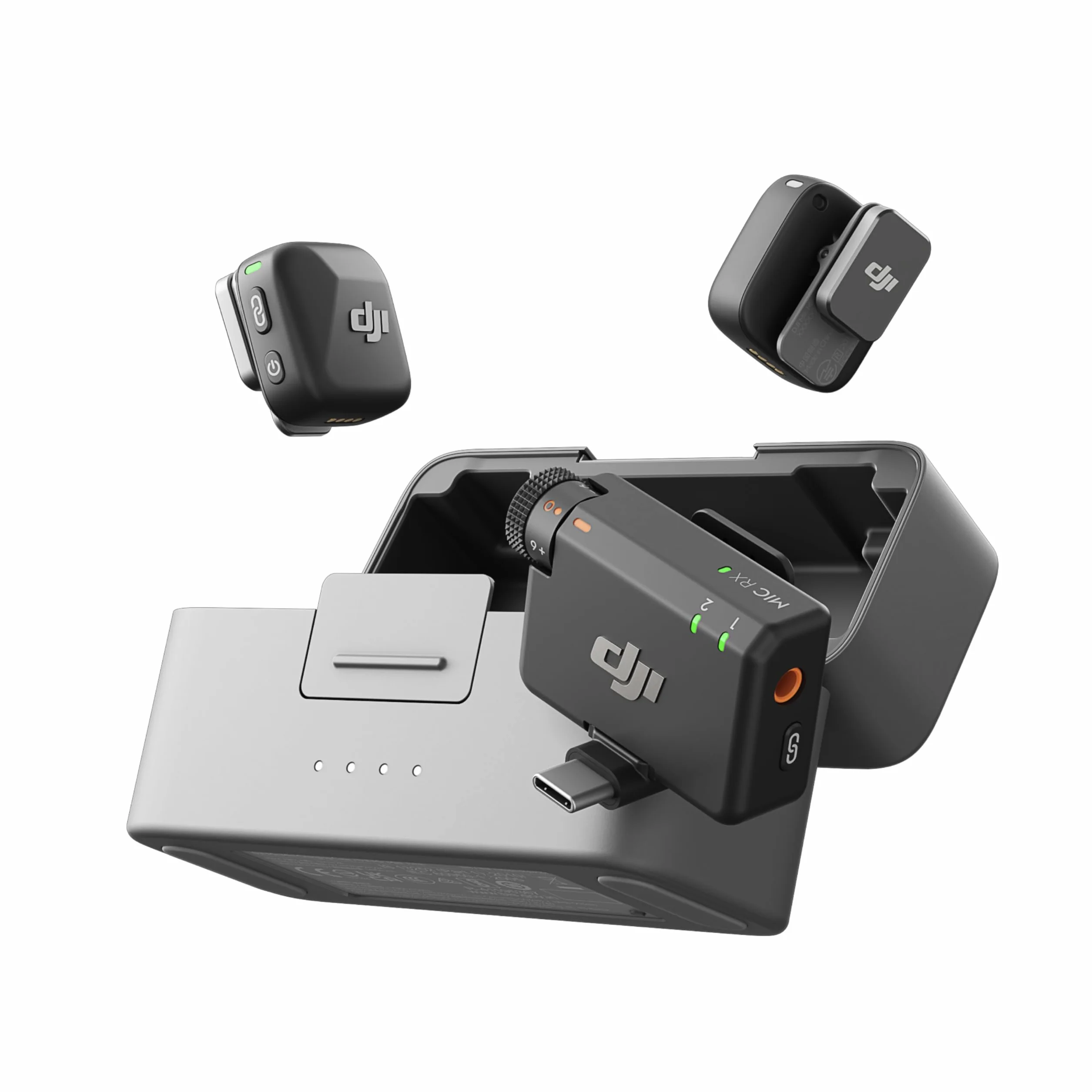 DJI Mini Mikrofon Bezprzewodowy 2 TX + 1 RX HQ Audio Redukcja Szumów 48h