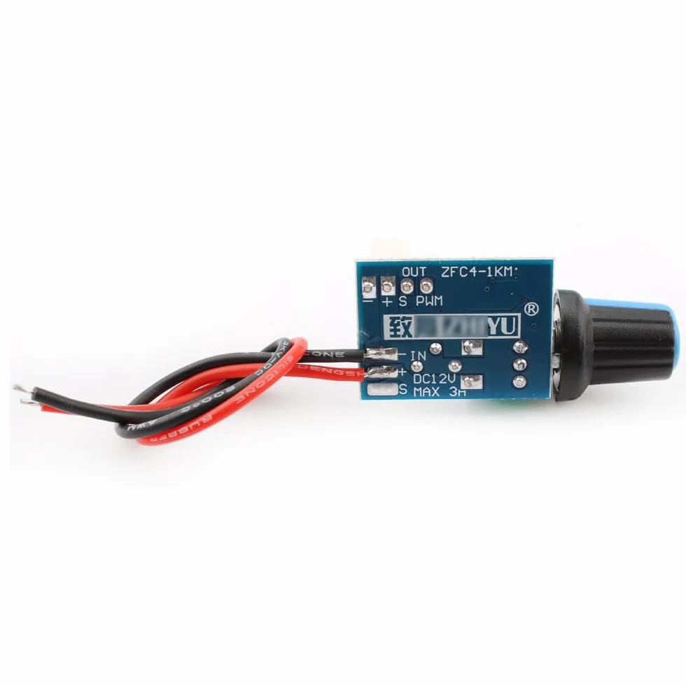 RUNCCI-YUN 1 x PWM Fan Speed Controller, DC 0-12 V, 4 przewody, 4P PC CPU Fan Speed Controller regulator do obudowy PC