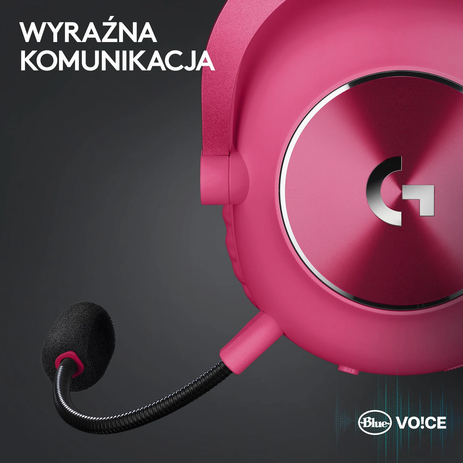Logitech G PRO X 2 LIGHTSPEED bezprzewodowe słuchawki grafenowe 50 mm DTS:X 2.0–7.1 Surround Bluetooth USB Aux 3,5 mm PC PS5 PS4 Nintendo Switch Magenta
