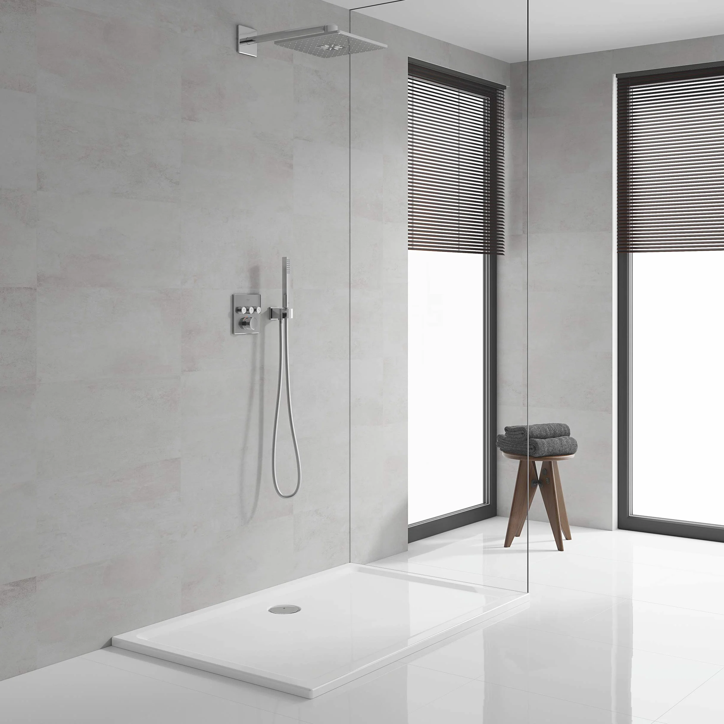 Grohe Grohtherm SmartControl system podtynkowy, z g?owic? prysznicow? Rainshower SmartActive 310 Cube, 3 odbiorniki, chrom - 34712000