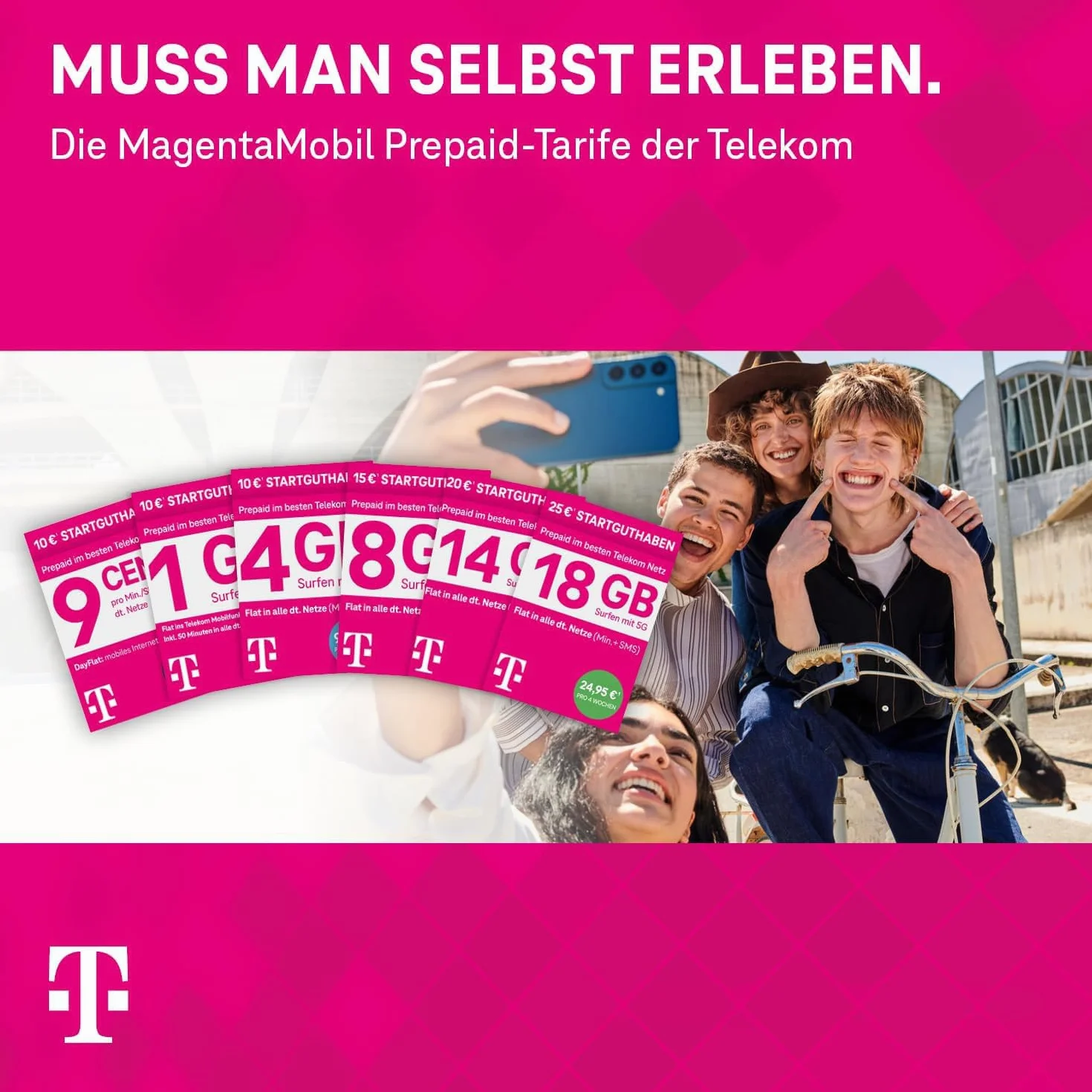Telekom MagentaMobil Prepaid M karta SIM 5G 3 GB Allnet Flat roaming UE 10 EUR