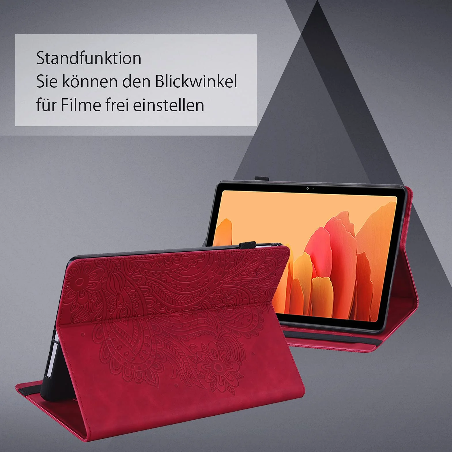 Samsung Galaxy Tab S2 9,7 cala Etui Flip Cover z folią ochronną i rysikiem (czerwony)
