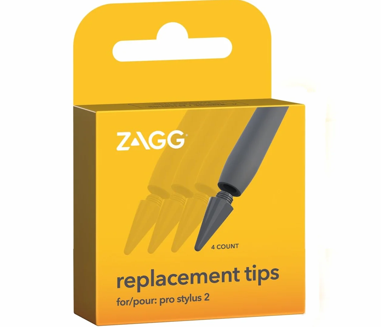 ZAGG Pro Stylus 2 Pen do iPada, wymienne końcówki (4 sztuki), iPad Post 2018, szary