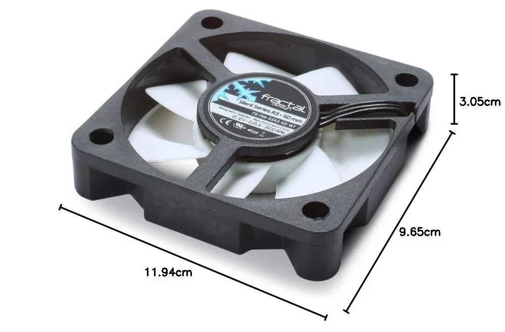 Fractal Design Silent Series R3 biały wentylator komputerowy 50 mm 3500 obr./min 12 V