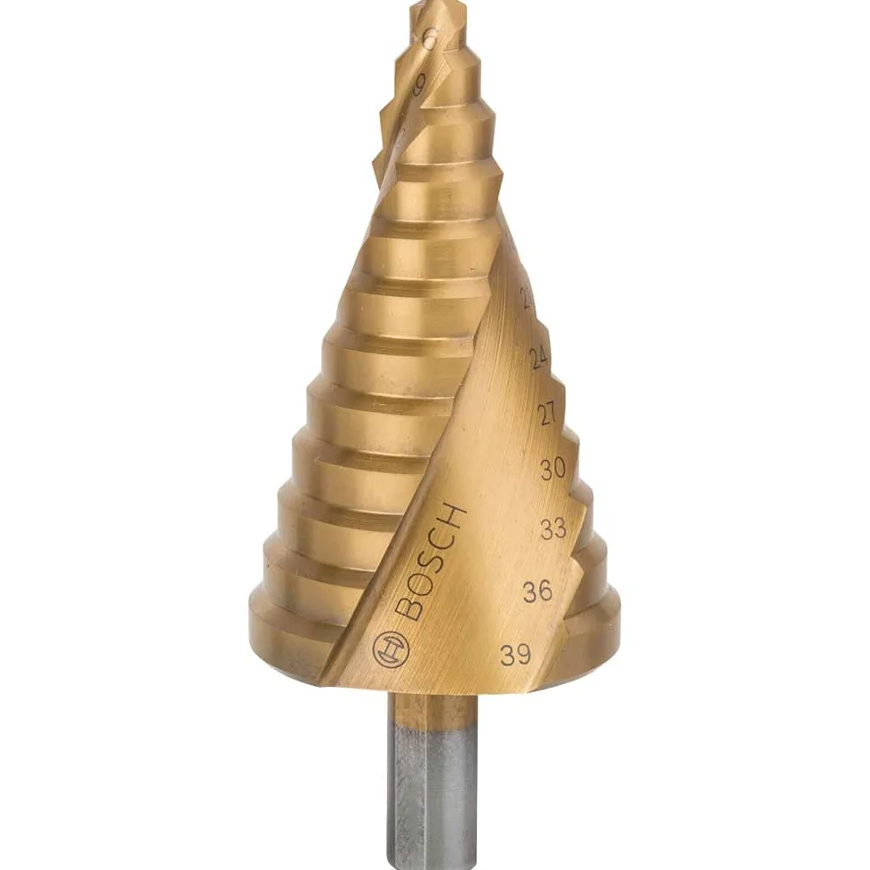 Bosch Profesional Wiertło stopniowe, stal szybkotnąca HSS-TiN 6-39 mm, 10,0 mm, 93,5 mm