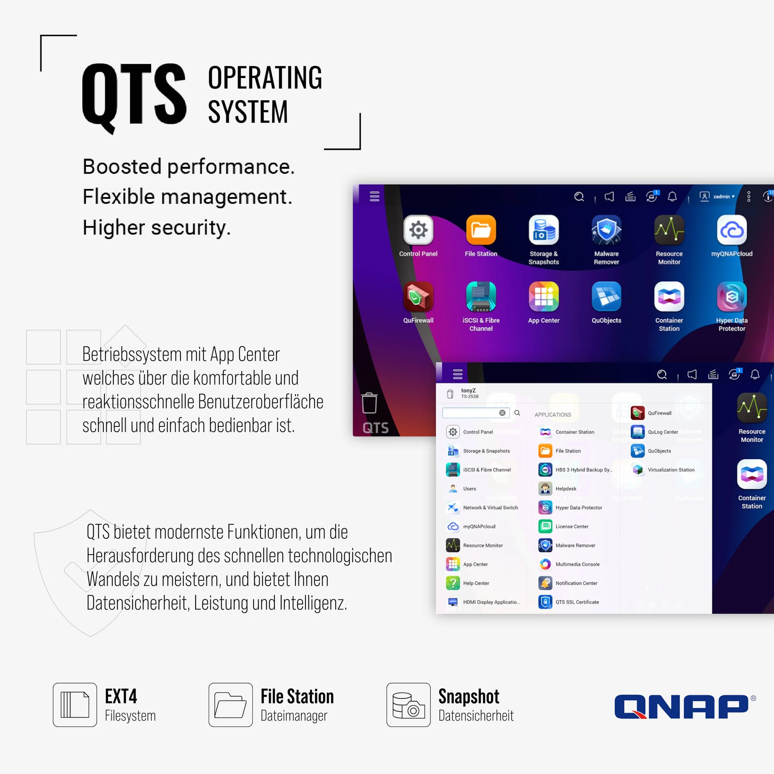 QNAP TS-664-8G NAS Server Tower Intel Celeron N5095 Schwarz