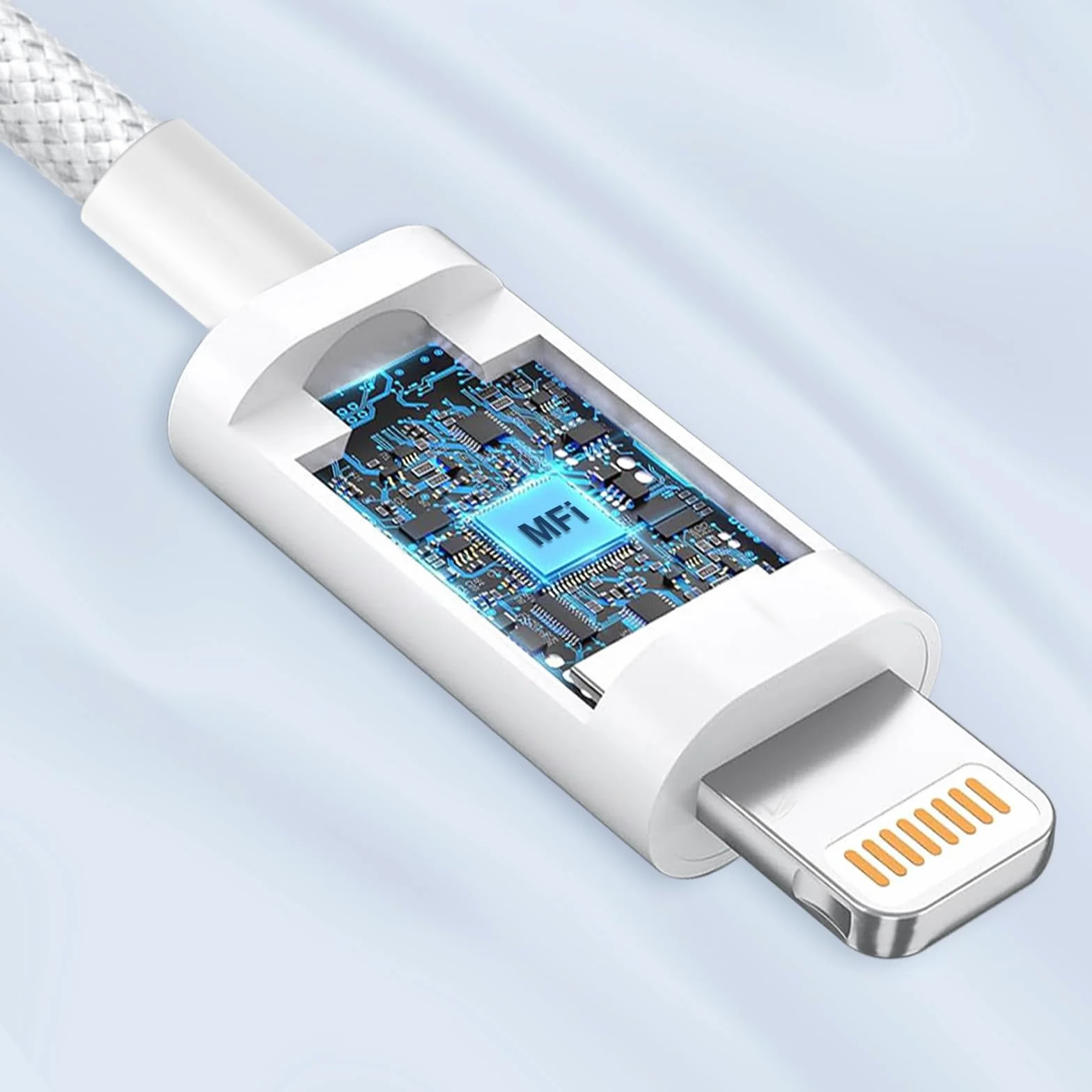Kabel Lightning do iPhone MFi Szybkie ładowanie Nylonowy 1 m