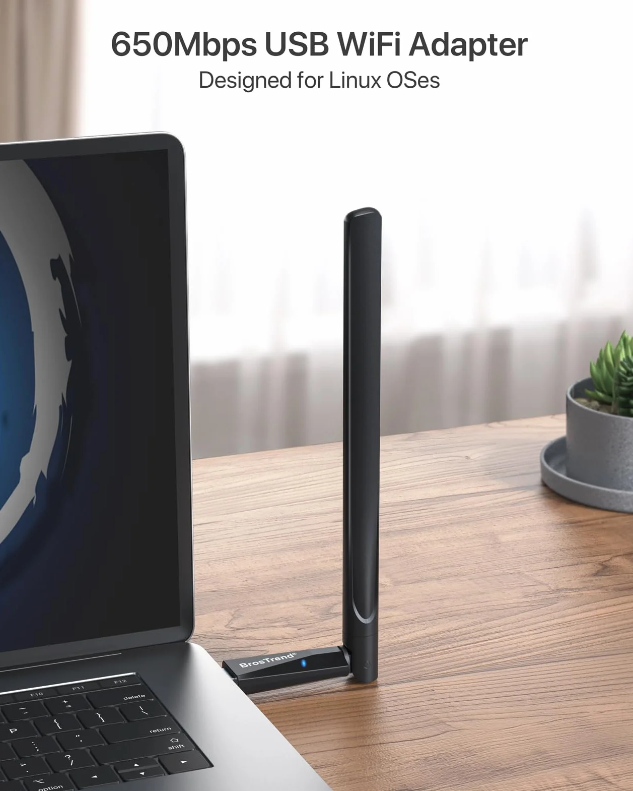 BrosTrend Dwuzakresowy Adapter USB WiFi 650 Mb/s Linux Kali Ubuntu