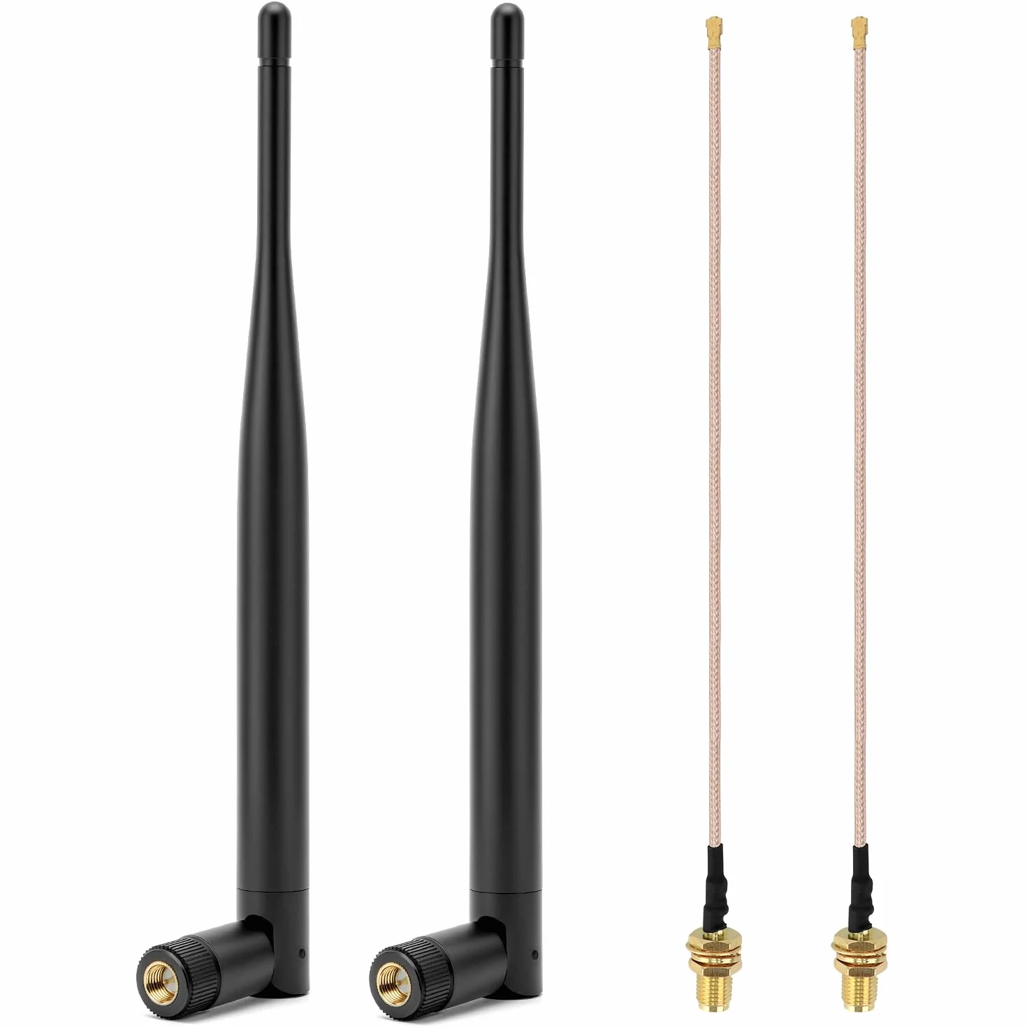QWORK 2 sztuki 868mhz antena dookólna ze złączem SMA, pochylana i obrotowa