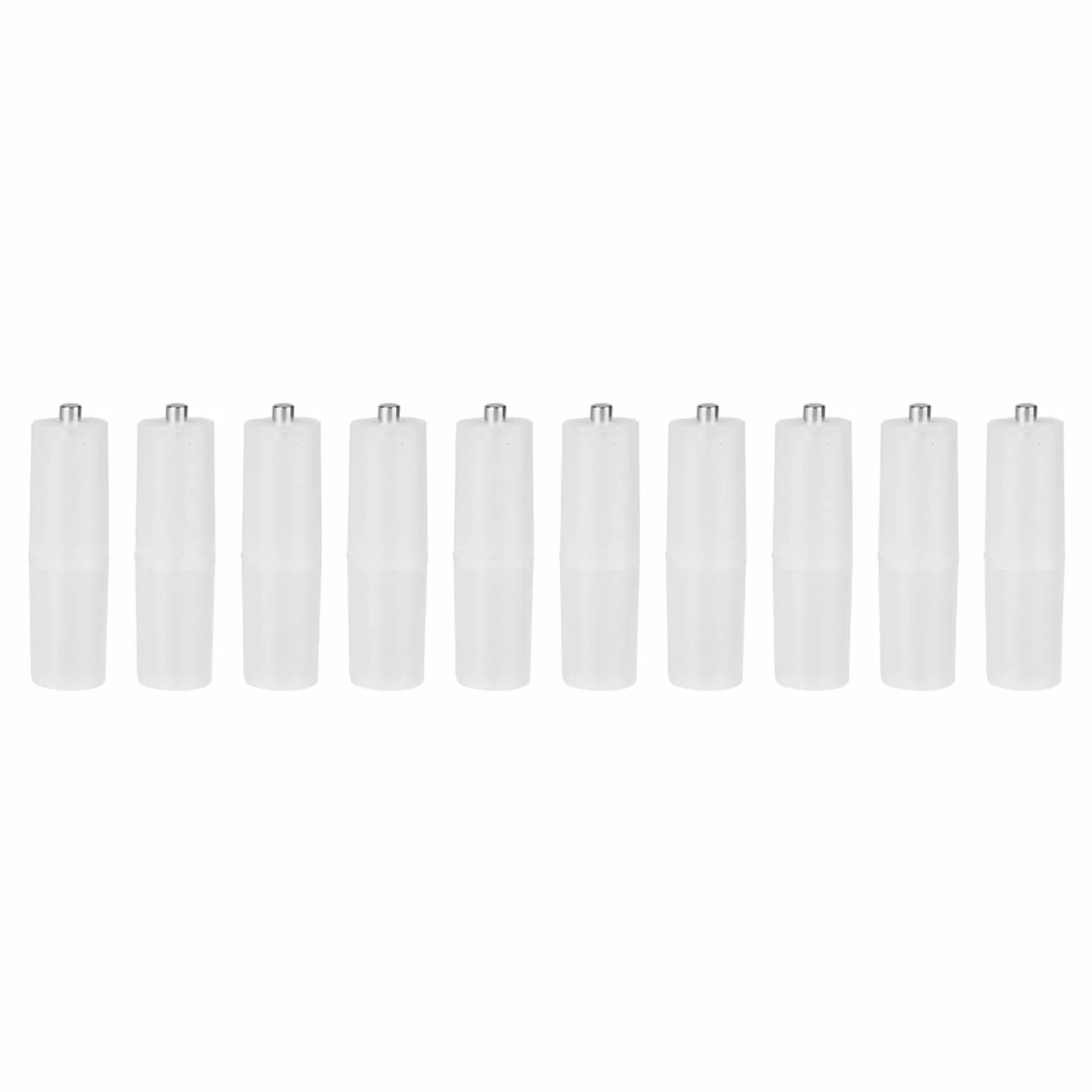 10 szt. Konwerter Baterii AAA na AA Adapter Case Switcher, Wodoodporny, Lekki, Doskonałe Wykonanie, Specyfikacja Trybu Gotowości, łatwy do Przenoszenia i Użytkowania