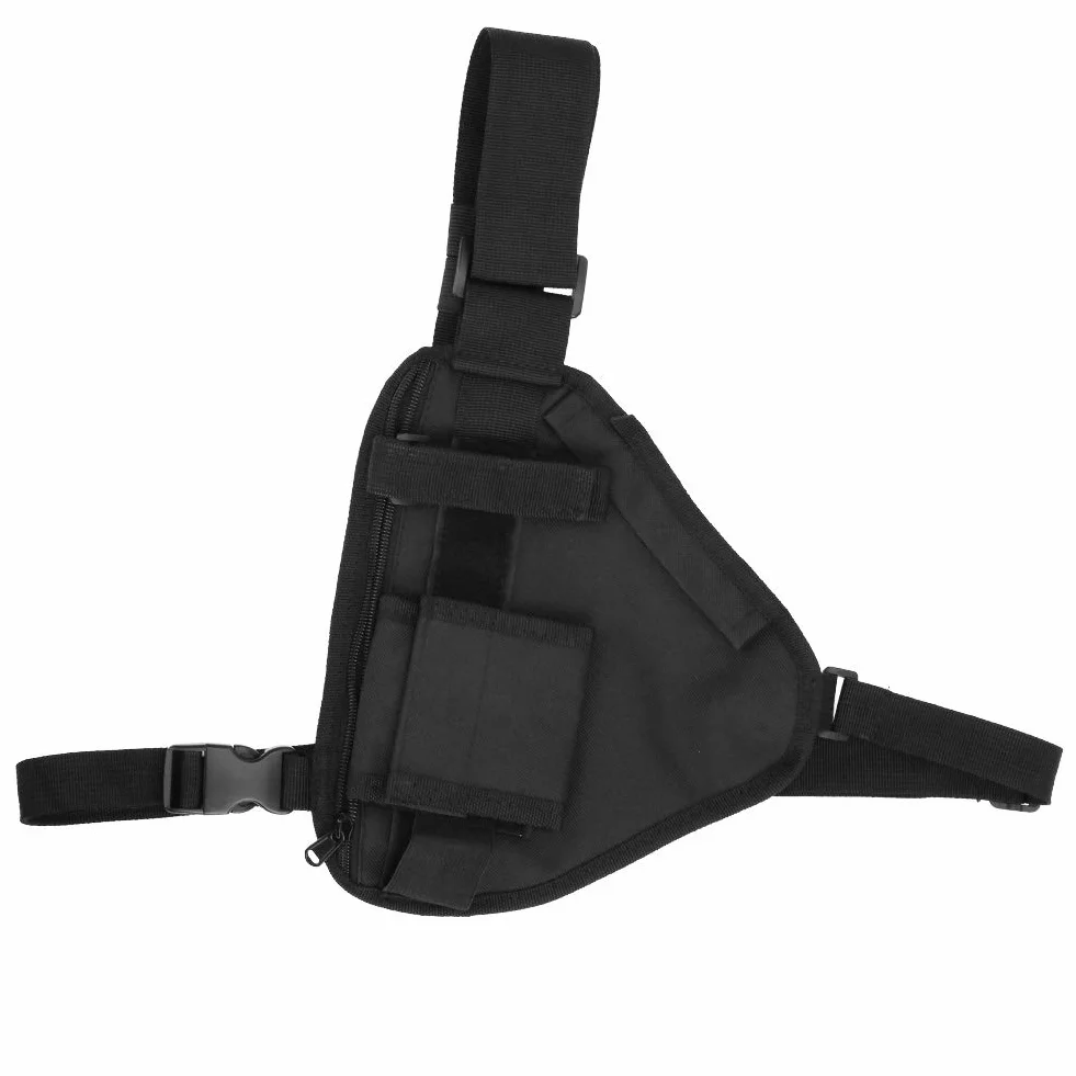 Yosoo Health Gear Kabura radiowa, kieszeń na piersi, kamizelka Walkie Talkie – regulowana szlufka do noszenia, kieszeń wielowarstwowa, 30 x 15 cm