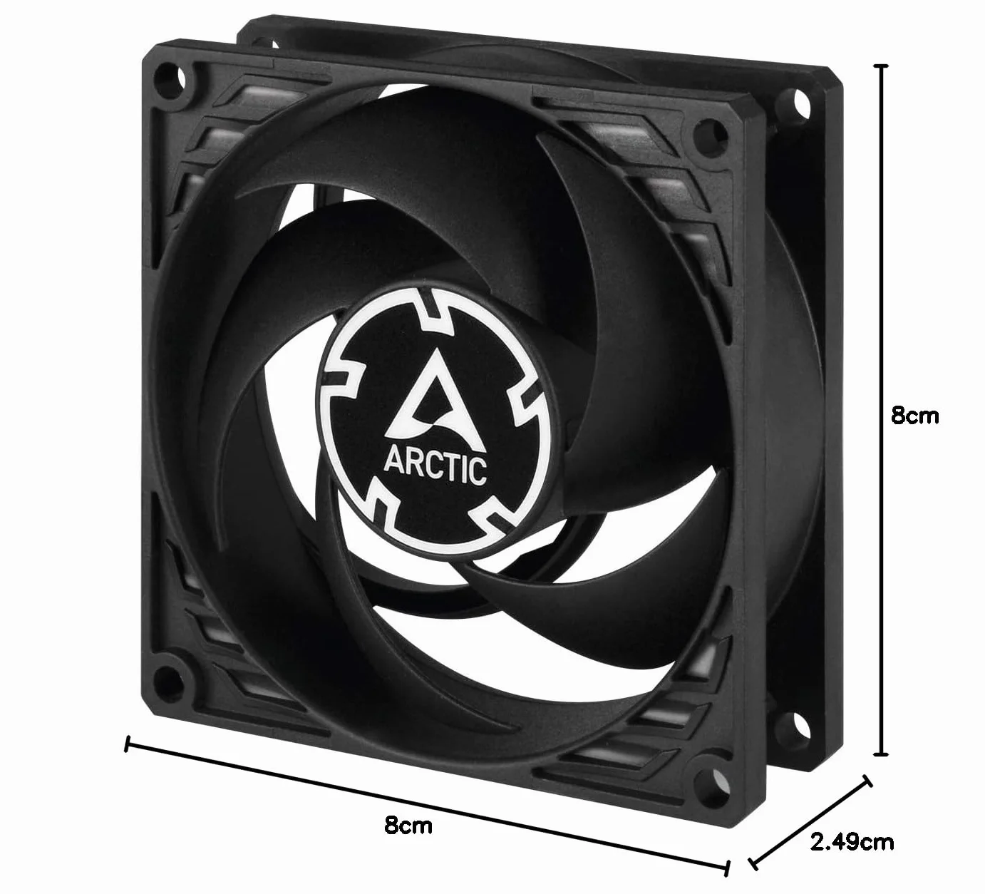 ARCTIC P8 Silent 80 mm cichy wentylator obudowy PC 1600 rpm Czarny