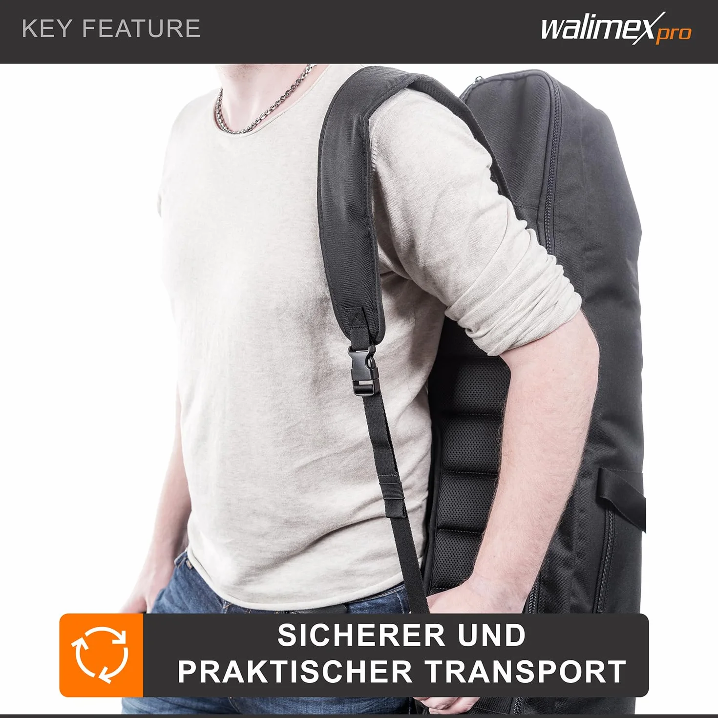Walimex pro Guardian torba studyjna duża pokrowiec na statyw świetlny trójnożny lampa błyskowa 110 cm czarna