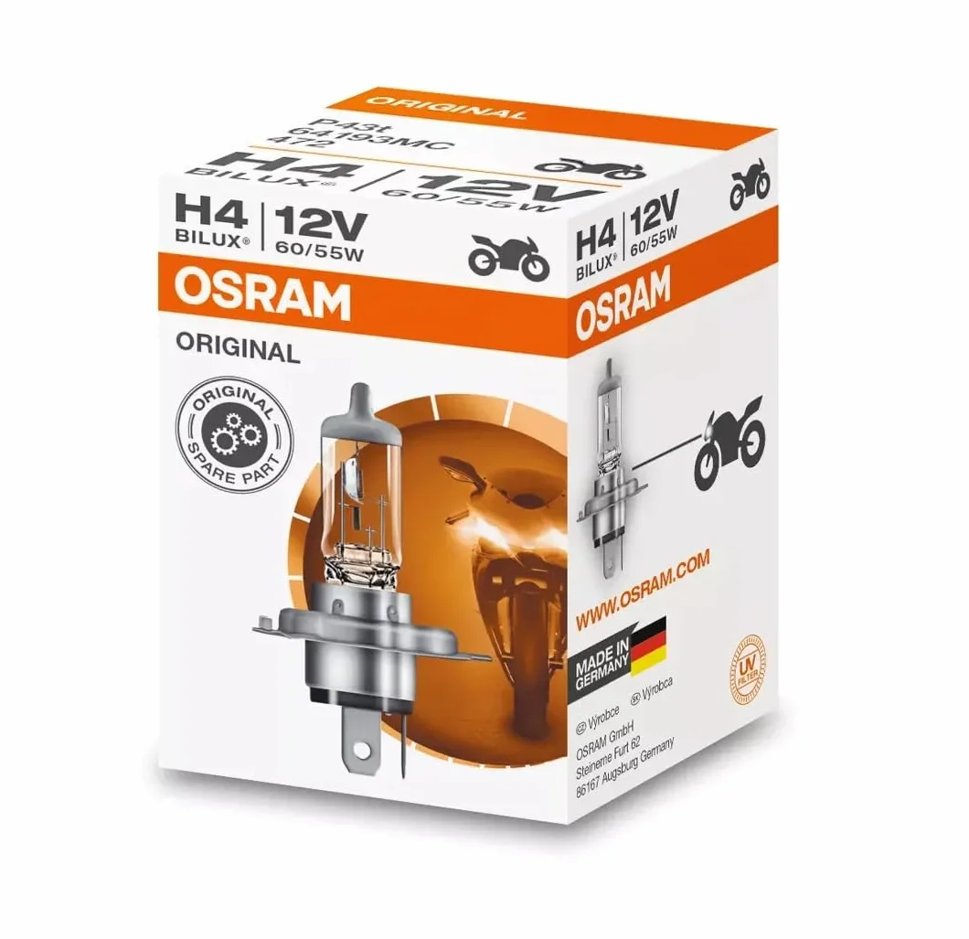 OSRAM ORIGINAL LINE, H4 Halogenowe źródła światła, 64193, 12,0 V, Składane pudełko (1 lampa)