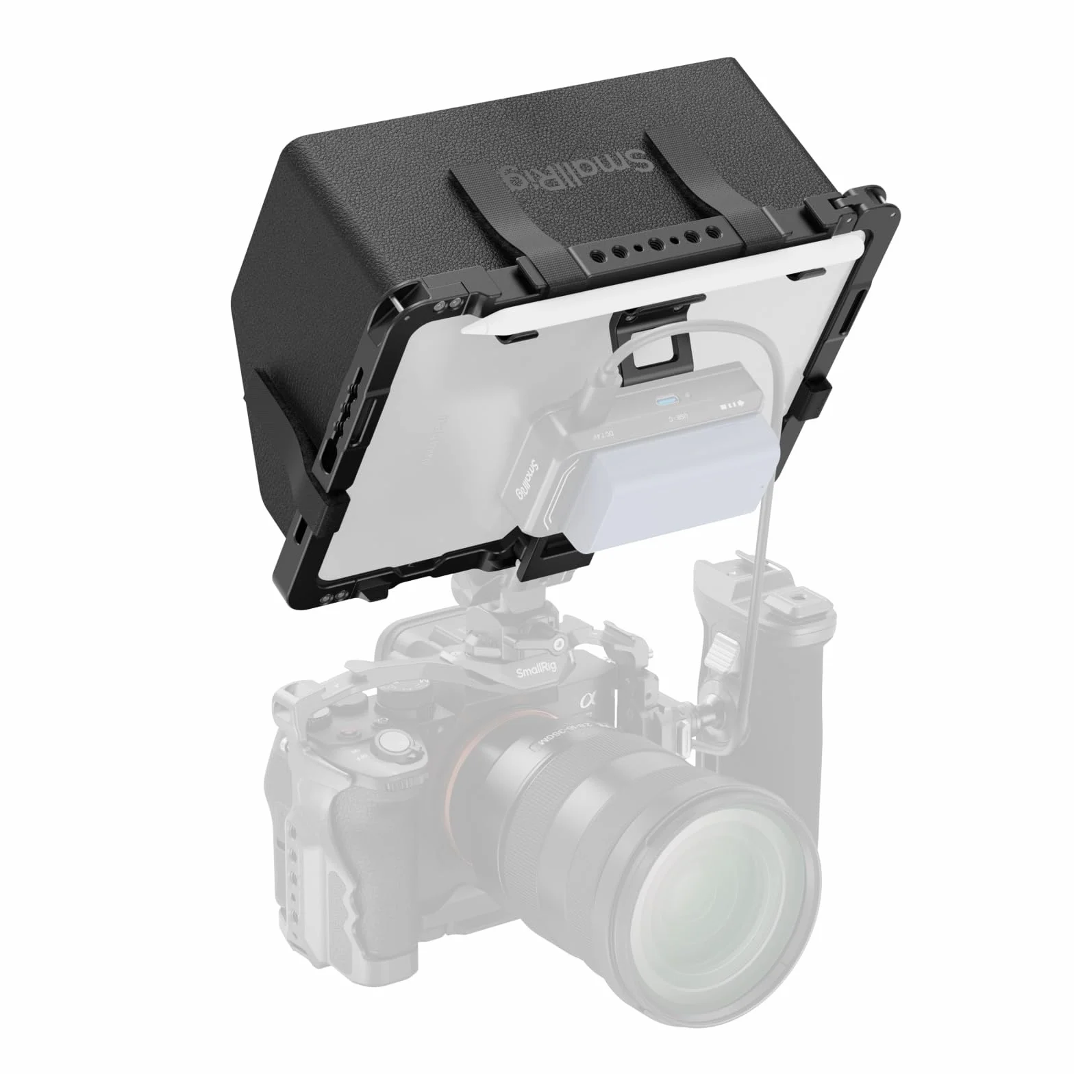 SMALLRIG Metalowa klatka do iPada Mini 6 / A17 Pro, adapter do statywu do iPada z otworami 1/4"-20, 3/8"-16, uchwyt do zimnego buta, monitor z zaciskiem - MD5058