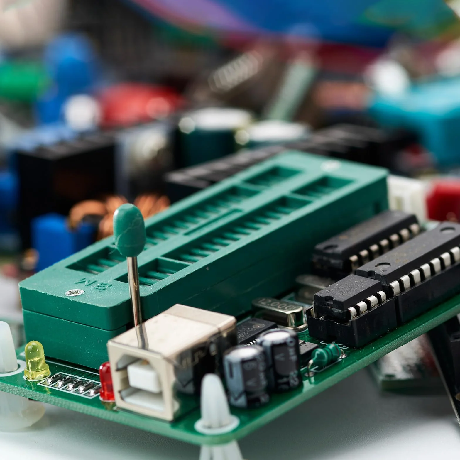 PATIKIL Uniwersalny IC Test ZIF Gniazdo 28 Pin 2.54mm Mocno Krok dla Mikrokontrolera, Chip, Baset, Programy IC, 2szt