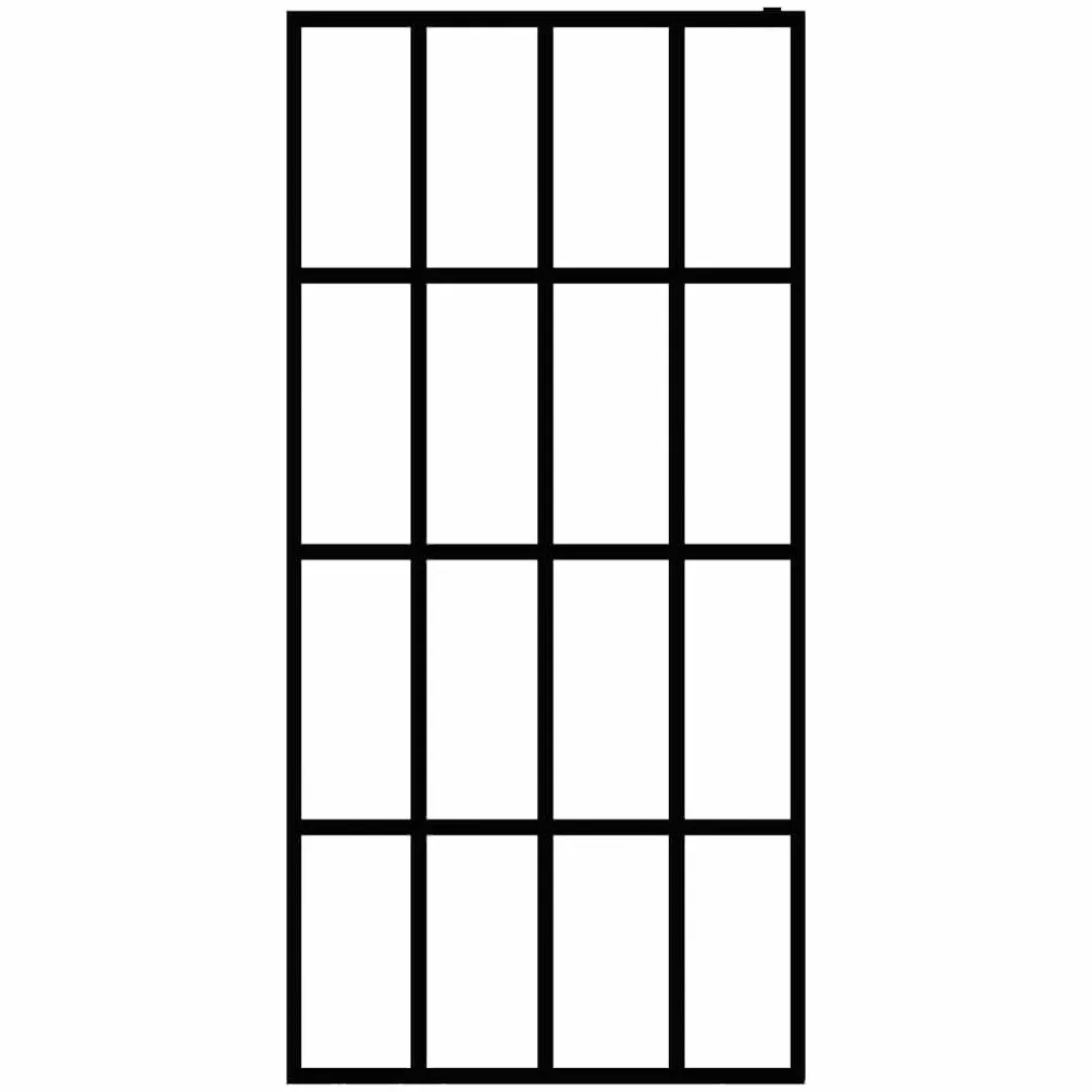Fengshui Ścianka prysznicowa Walk-in prysznic 118 x 190 cm matowe szkło bezpieczne | Szkło 5 mm, aluminiowa rama, regulowany profil, 4 sztuki, łatwe czyszczenie