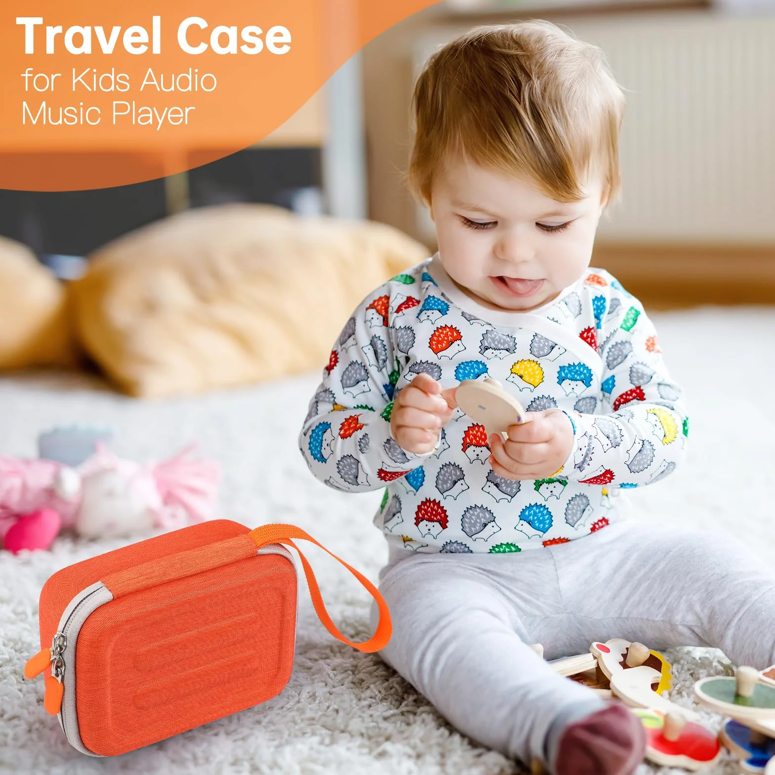 Etui podróżne Yoto Mini 2024 Edition EVA twarda torba pomarańczowy 6.3 x 4.7 x 3