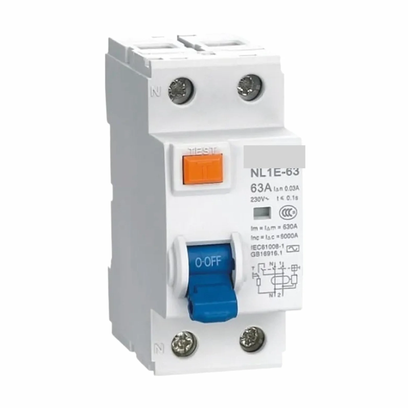 Elektroniczny wyłącznik różnicowoprądowy NL1E-63 30MA 1P+N 2P 4P 25A 40A 63A (4P, 40A) 1 szt