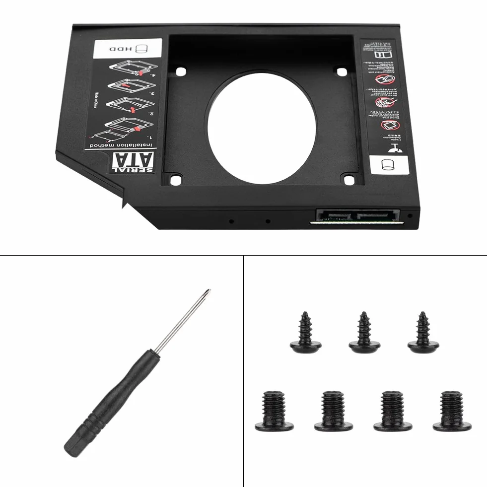 VBESTLIFE Adapter dysku twardego SATA HDD SSD 2,5" 9,5 mm /12,7 mm do laptopa