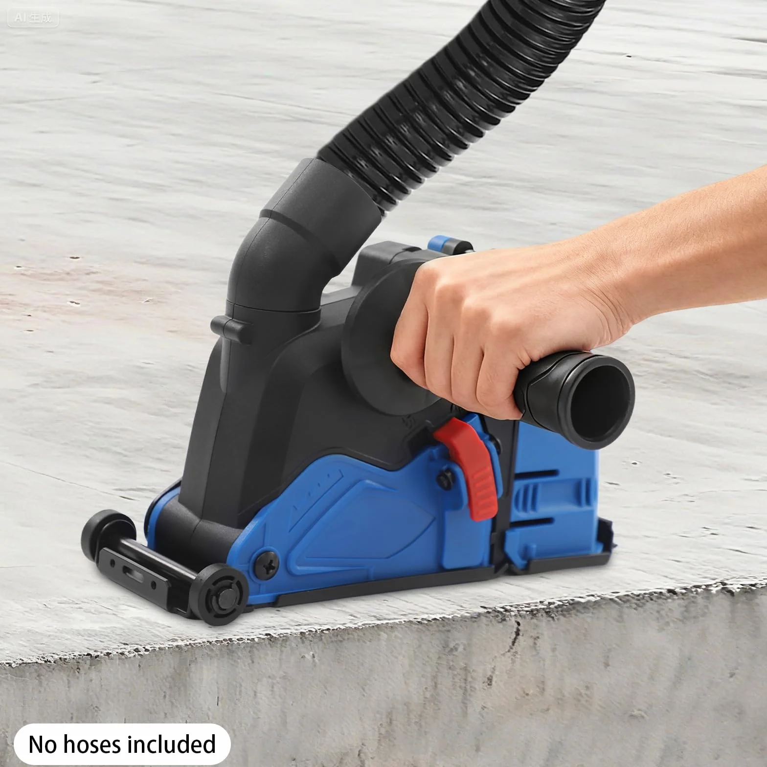 Okap ssący, szlifierka kątowa 125/150 mm, okap ssący z adapterem 360° i regulacją głębokości cięcia (do 42 mm), uniwersalna do szlifierek 5" i 6" z przyłączem do odkurzacza