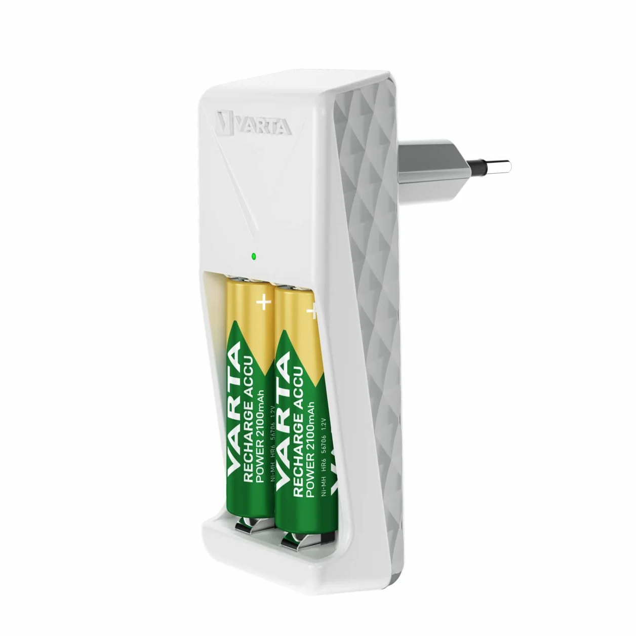 Varta MiniładowarkaMiniChargerna2akumulatoryniklowo-metalowo-wodorkowe(NiMH) AA,AAA(wtym2xakumulatorAAA800mAh),wtyczkaUE