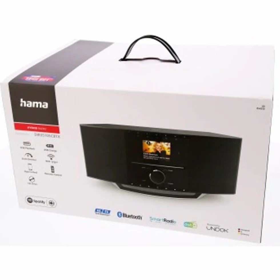 Hama Radio cyfrowe i internetowe FM DAB DAB+ Bluetooth 40W stereo alarm czarny