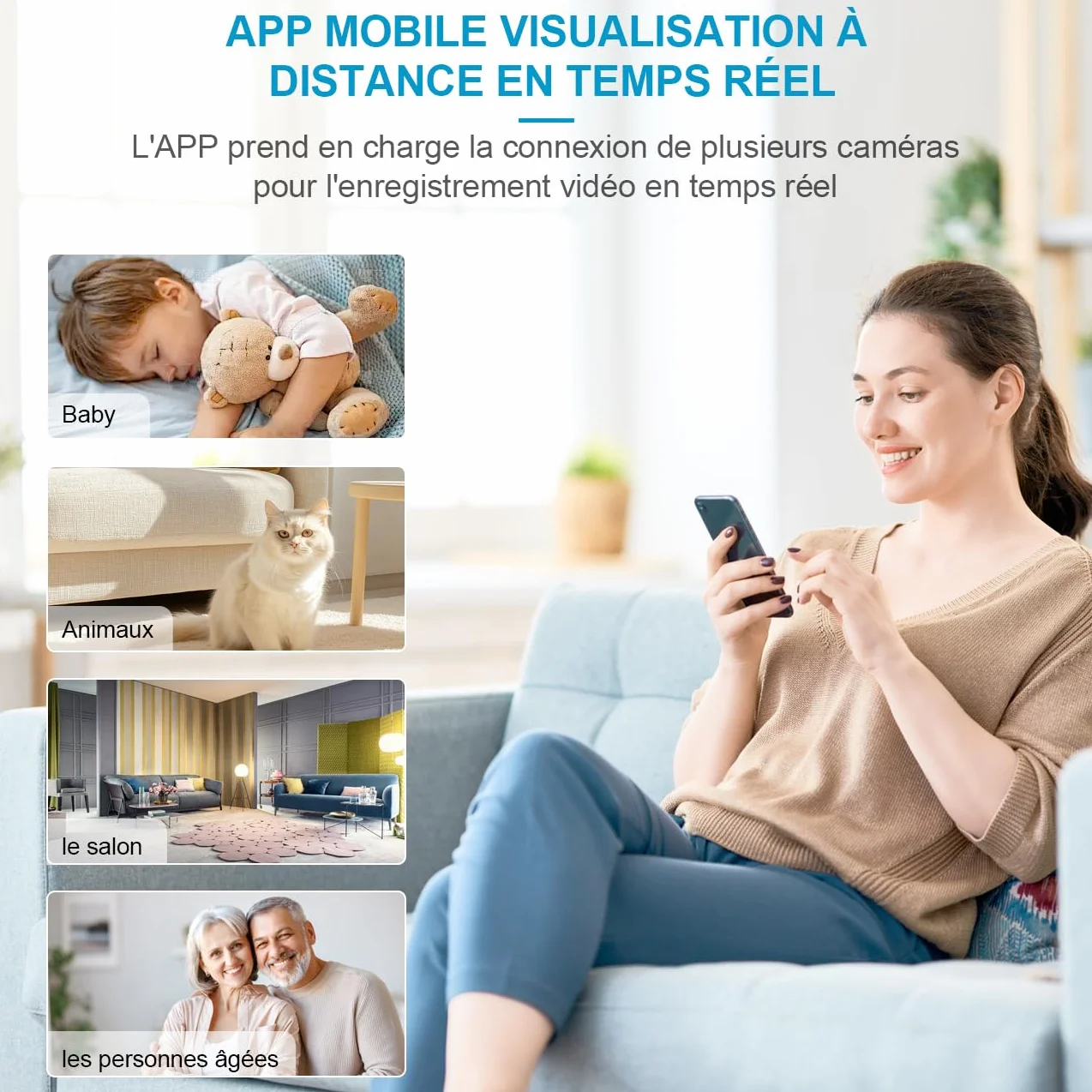 aobo Kamera szpiegowska, WiFi 4K HD, mini bezprzewodowa kamera nadzorująca do wewnątrz/na zewnątrz z długim nagrywaniem baterii z mini ukrytą kamerą szpiegowską, kamerą szpiegowską, noktowizorem (XS)
