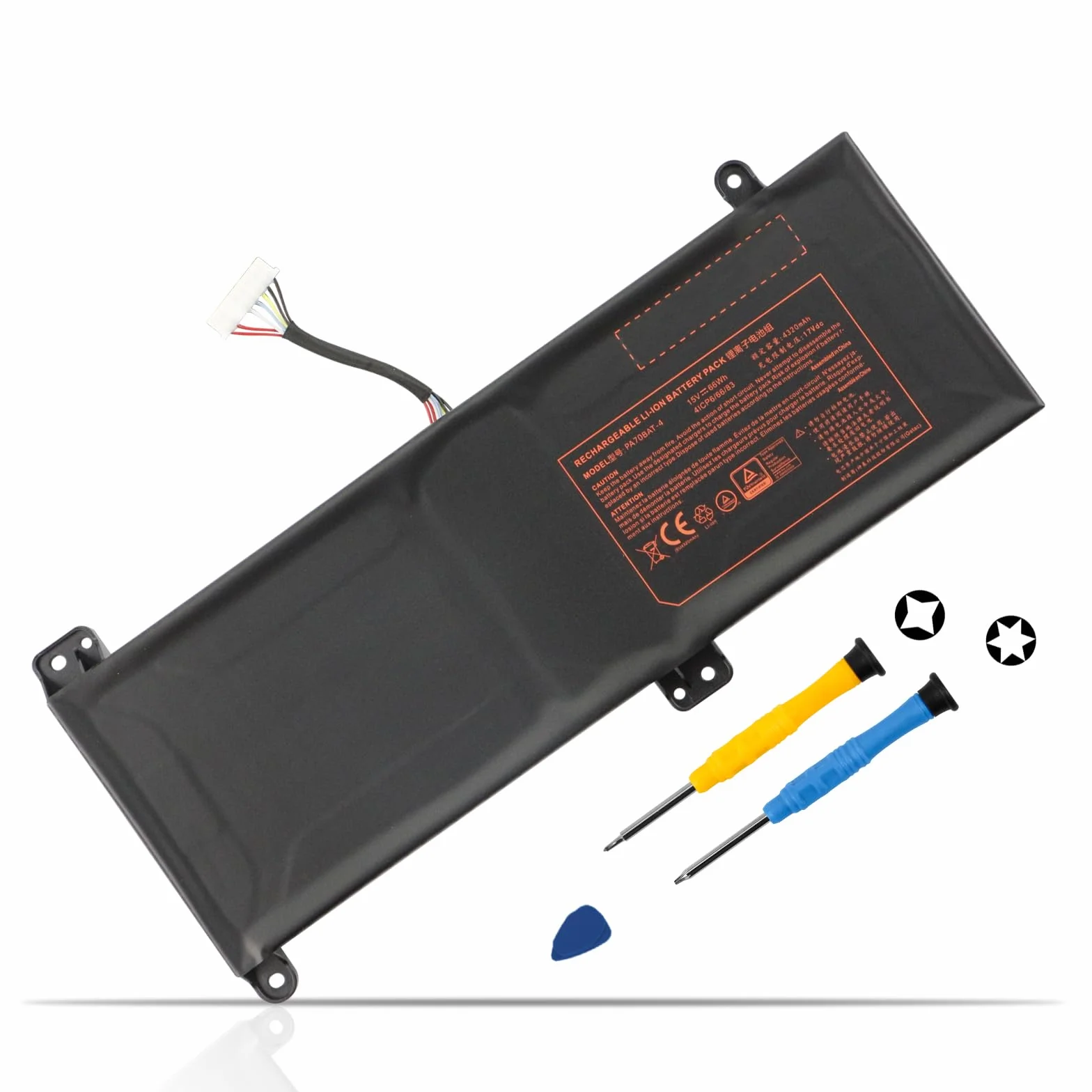 K KYUER 66Wh PA70BAT-4 Laptop Bateria do Powerspec 1710 Medion Erazer X7855 X7857 X7859 Sager NP8370 NP8373 NP8375 NP8375-S Clevo PA70HS PA71HP6 PA71HS PA71ES PA70HS-G PA71HP6-G PA71HS-G PA71ES-G