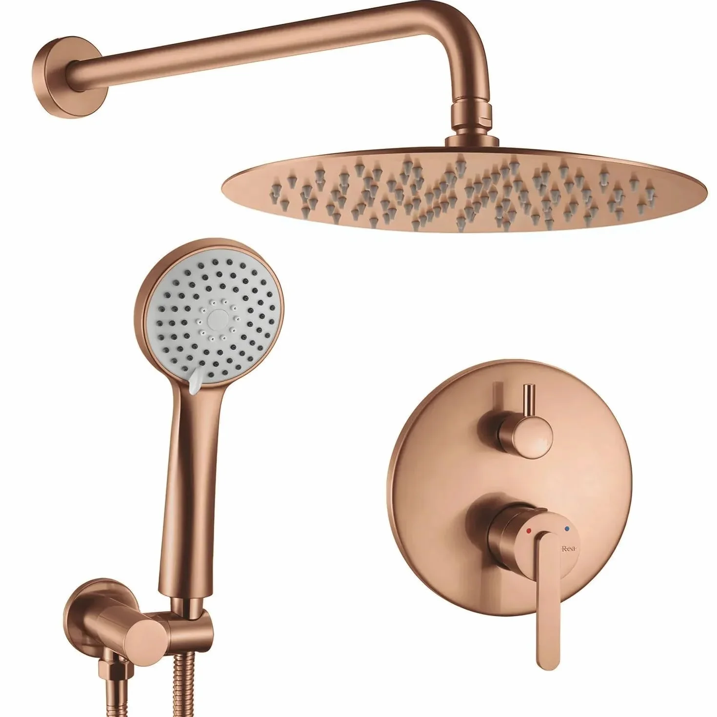 Rea - Zestaw Natryskowy Podtynkowy Łazienkowa Js-1180Brg + Box, Mosiądz, Głowica Ceramiczna