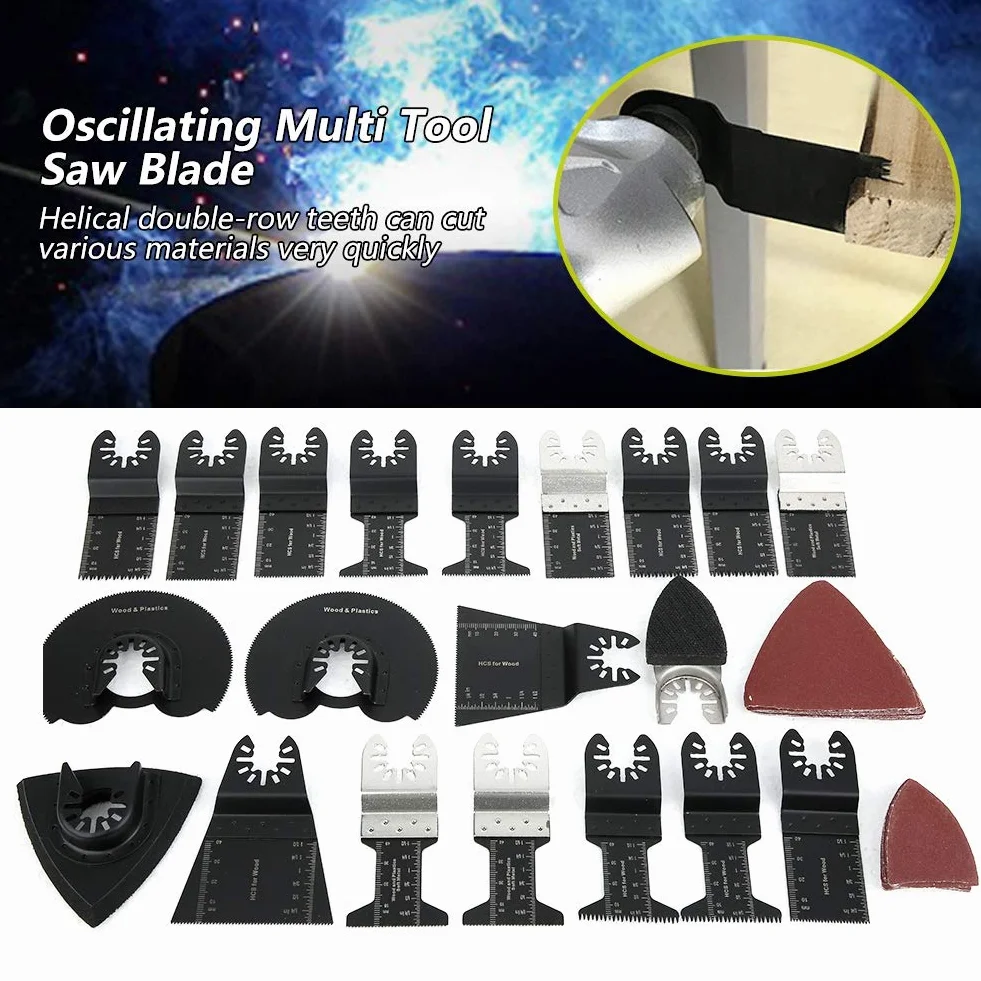 Ostrza Multitool 18 Sztuk, Brzeszczot Oscylacyjny, Akcesoria do Narzędzi Oscylacyjnych kompatybilne z Fein