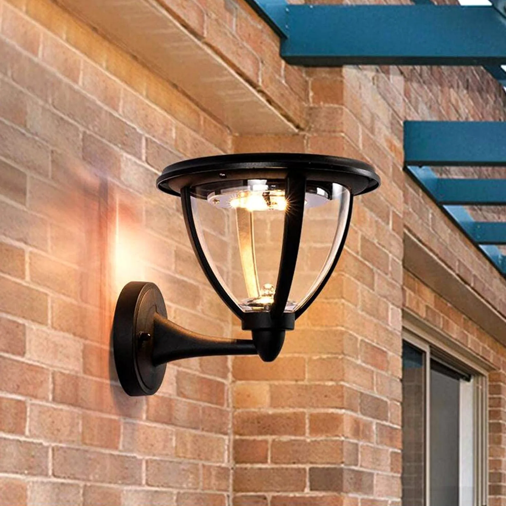 Zewnętrzna Lampa Ścienna, Nowoczesna Solarna Lampa Ścienna Led, Zewnętrzna Lampa Uchwytowa, Wodoodporna, Antykorozyjna, Ip55, Oświetlenie Dziedzińca, Balkonu, Zewnętrznego Oświetlenia Alejek, Ogrodu,