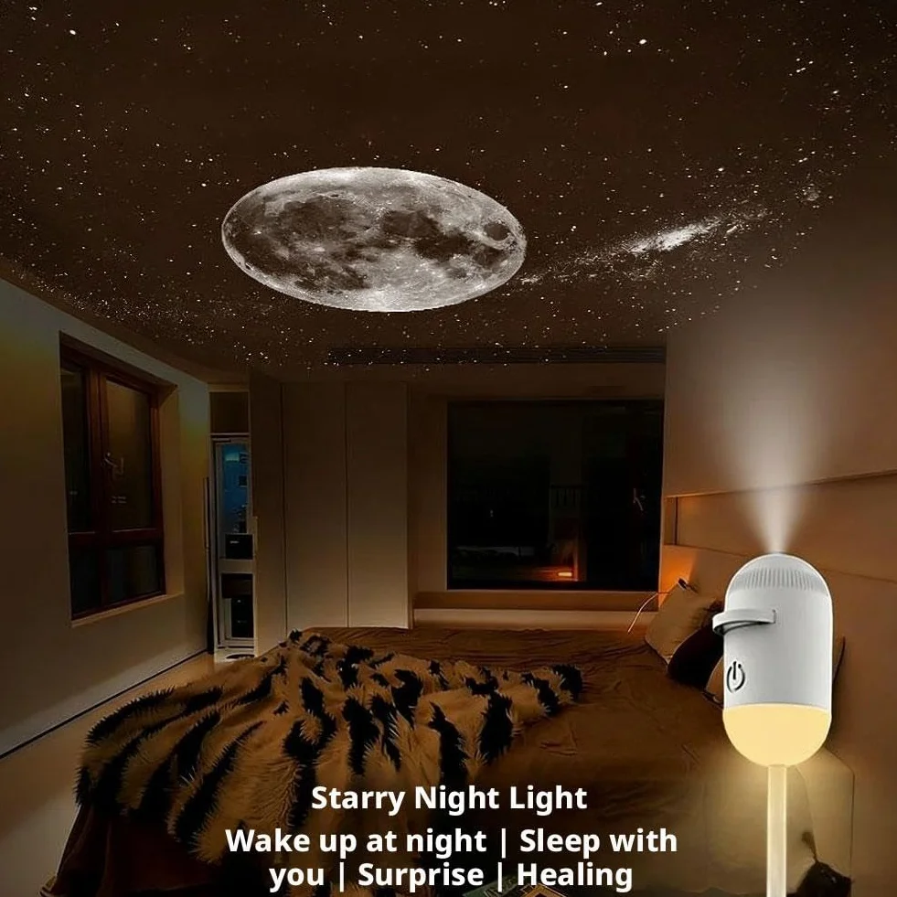 2 w 1 projektor USB Galaxy lampka nocna, sterowanie jednym dotknięciem z trybami ściemniania i regulacją prędkości, przenośny projektor gwiaździstego nieba do samochodu, sypialni, podróży i pokoju