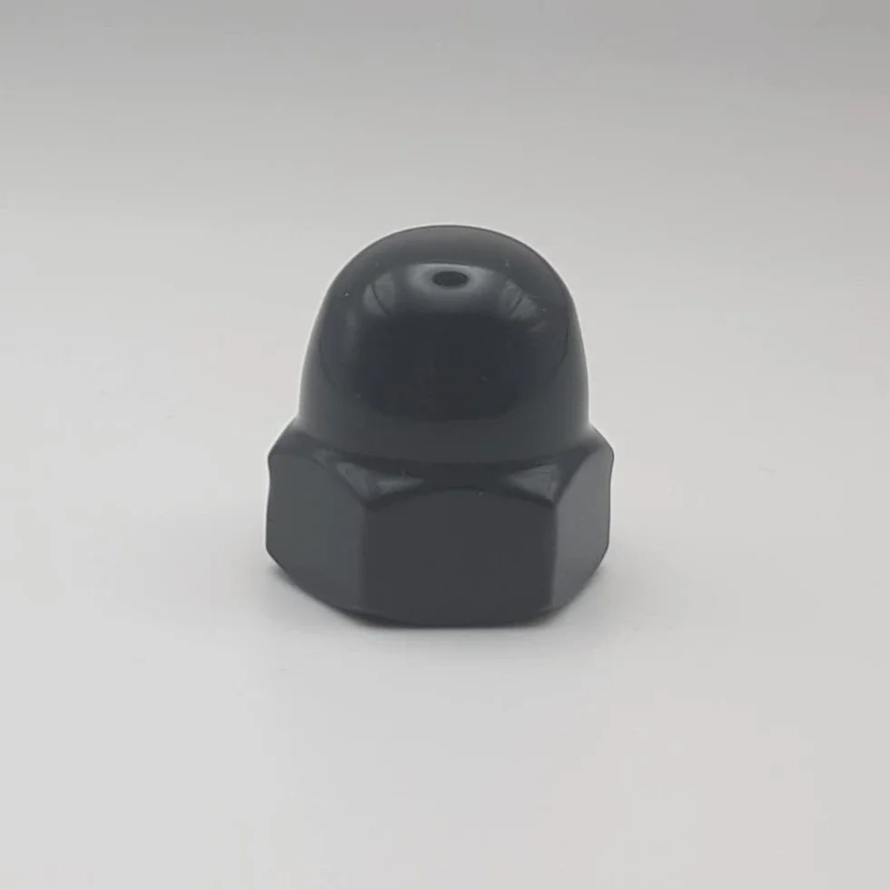 Nakrętki końcowe M12 RAL 7016 antracyt zn na 50