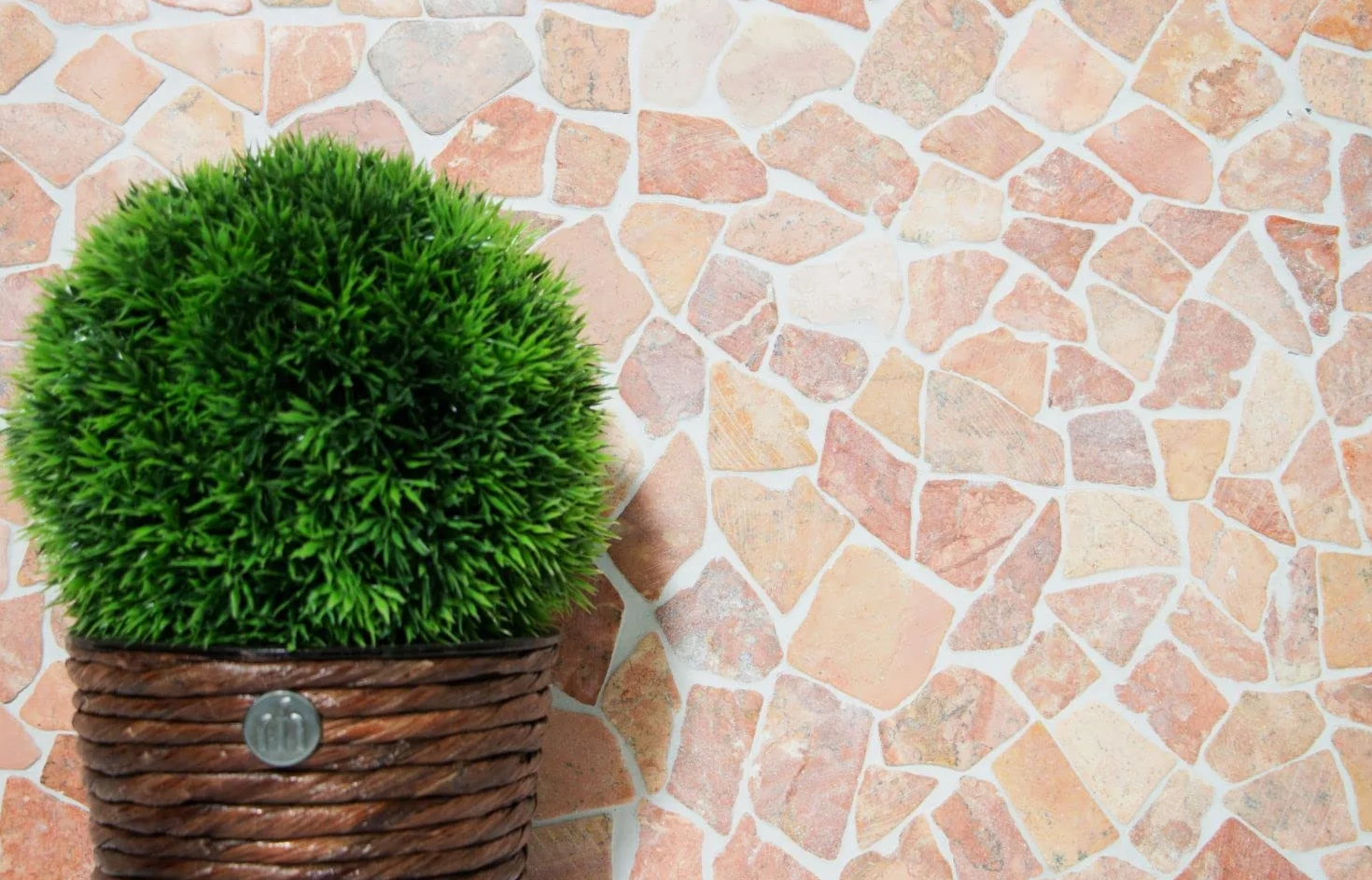 Mosaik-Netzwerk Płytka mozaikowa pęknięcie/Ciot uni Rossoverona marmur kamień naturalny kuchnia, kamień mozaikowy format: 15-69x8 mm, wymiary arkusza: 305x305 mm, 1 arkusz/mata