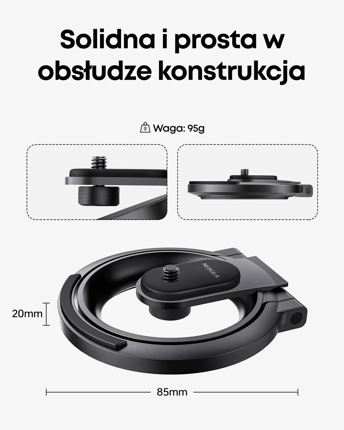Anker Nebula Capsule projektor składany stojak ultra-kompaktowy uchwyt obrót 180° 95g