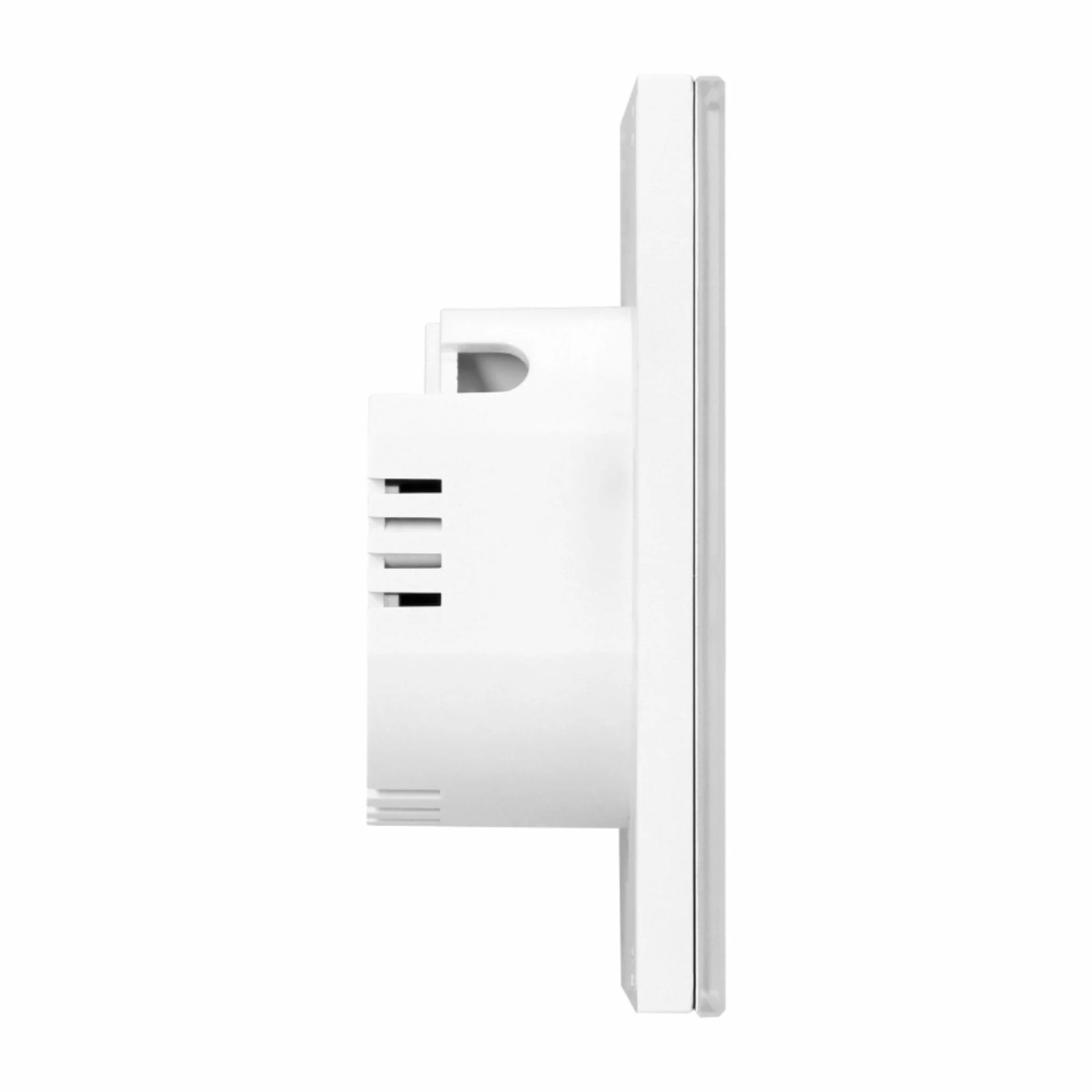 Włącznik Podtynkowy Pojedynczy Zdalne Sterowanie Oświetleniem Wifi Aplikacja Tuya Smart Szklany Panel Dotykowy Podświetlenie Nocne LED (biały)